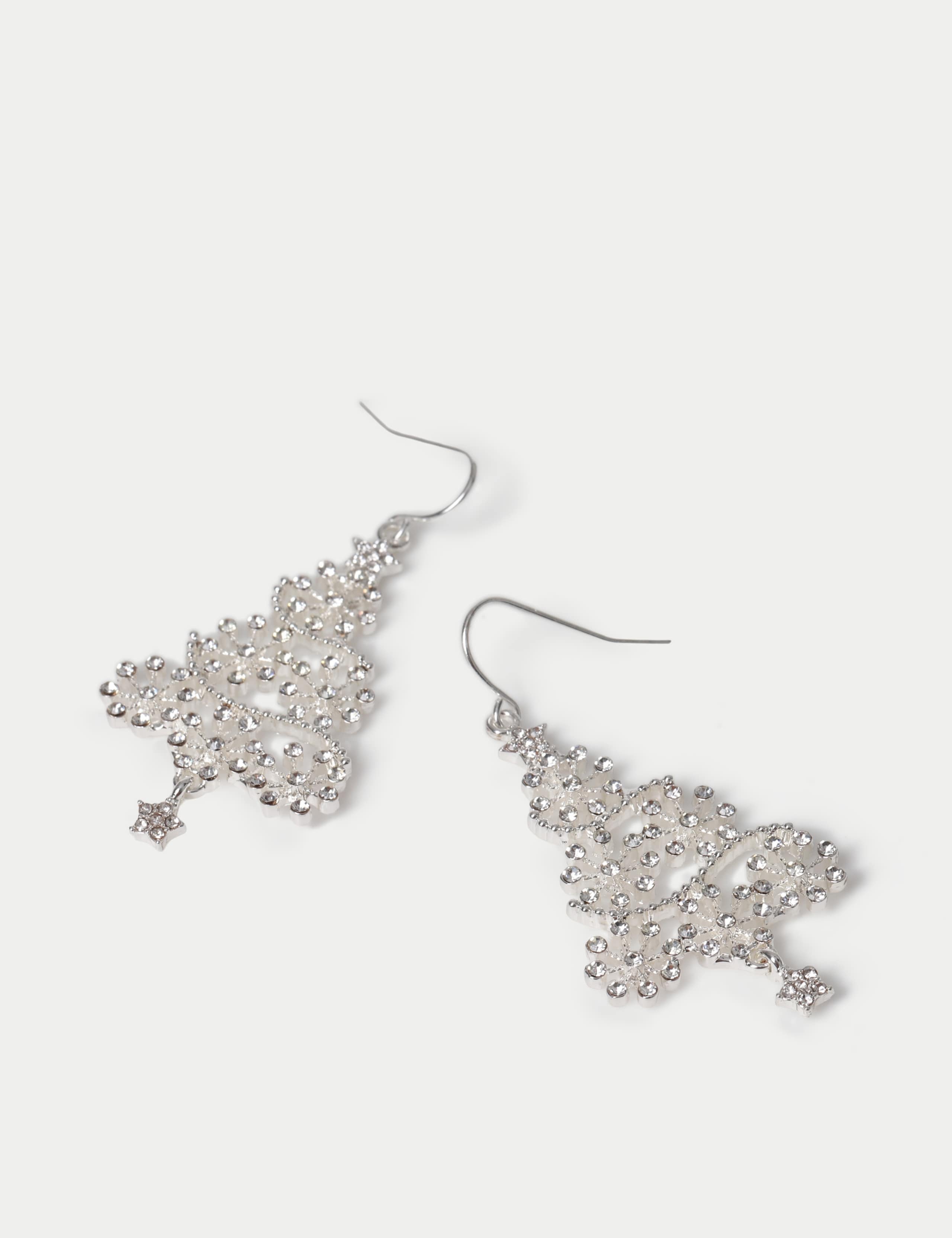 Christmas Crystal Tree Earrings 2 of 2