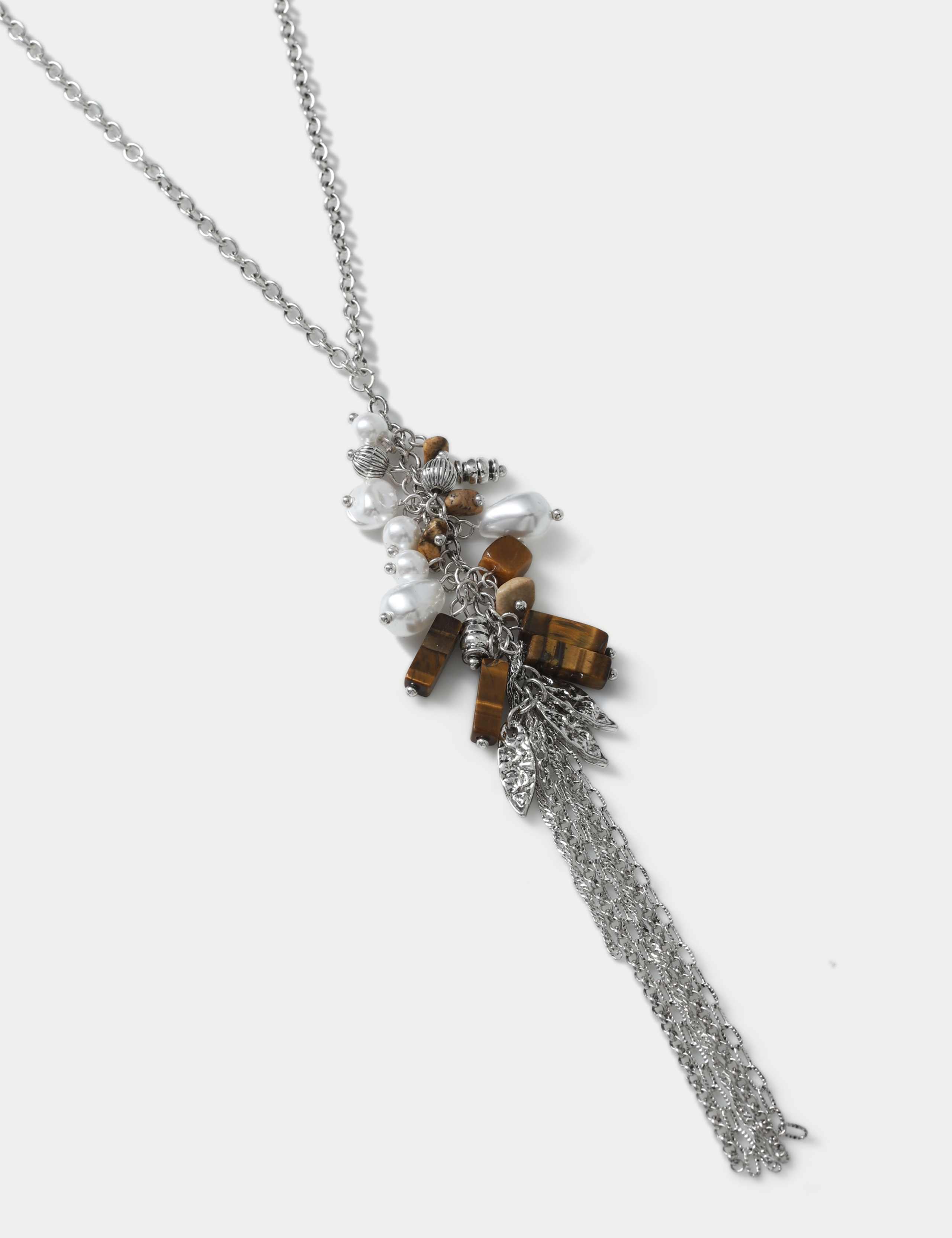 Multirow Tassel and Charm Necklace 3 of 3