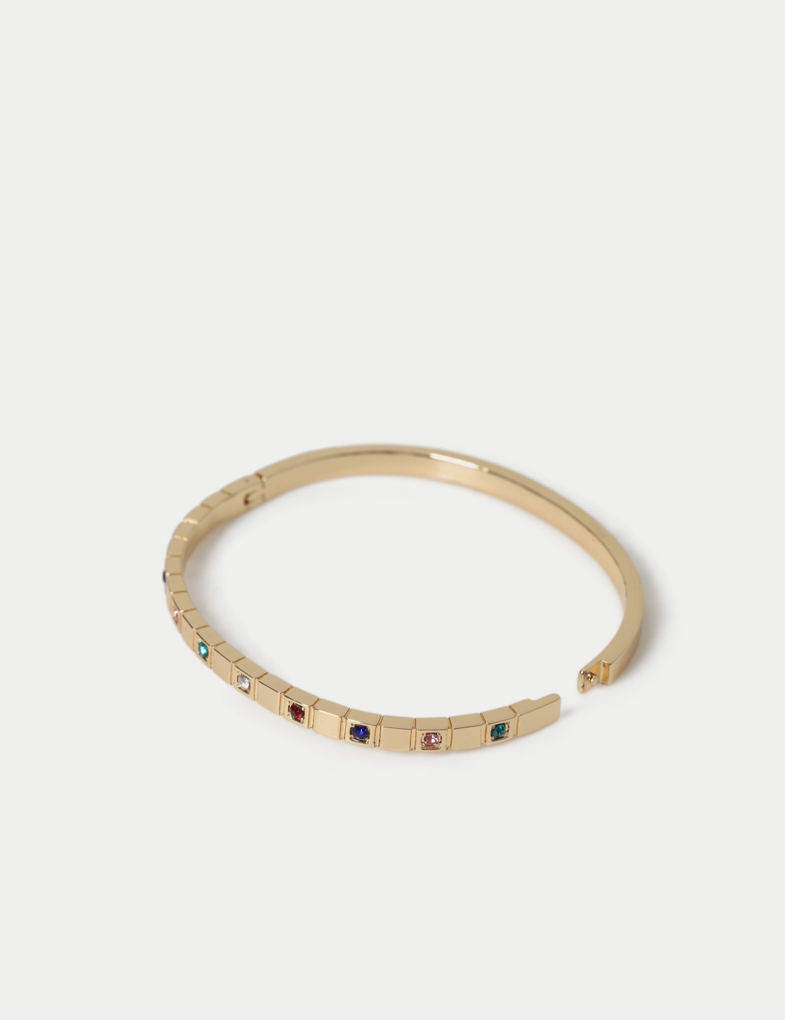 14ct Gold Plated Multi Stone Bangle 2 of 3