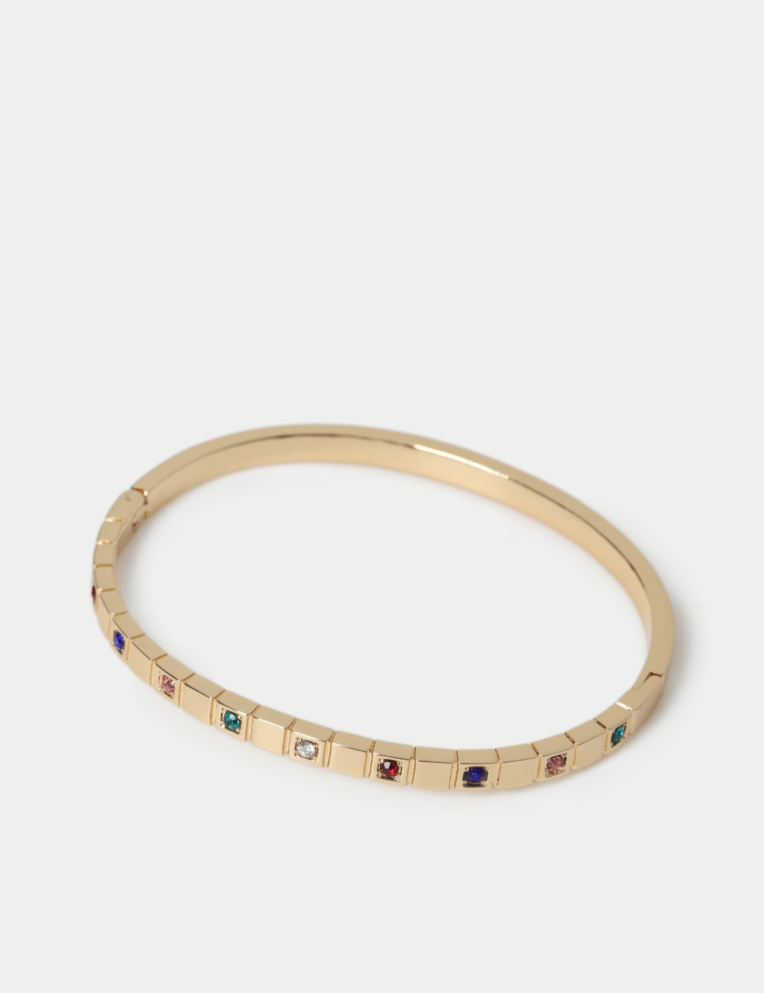 14ct Gold Plated Multi Stone Bangle 3 of 3