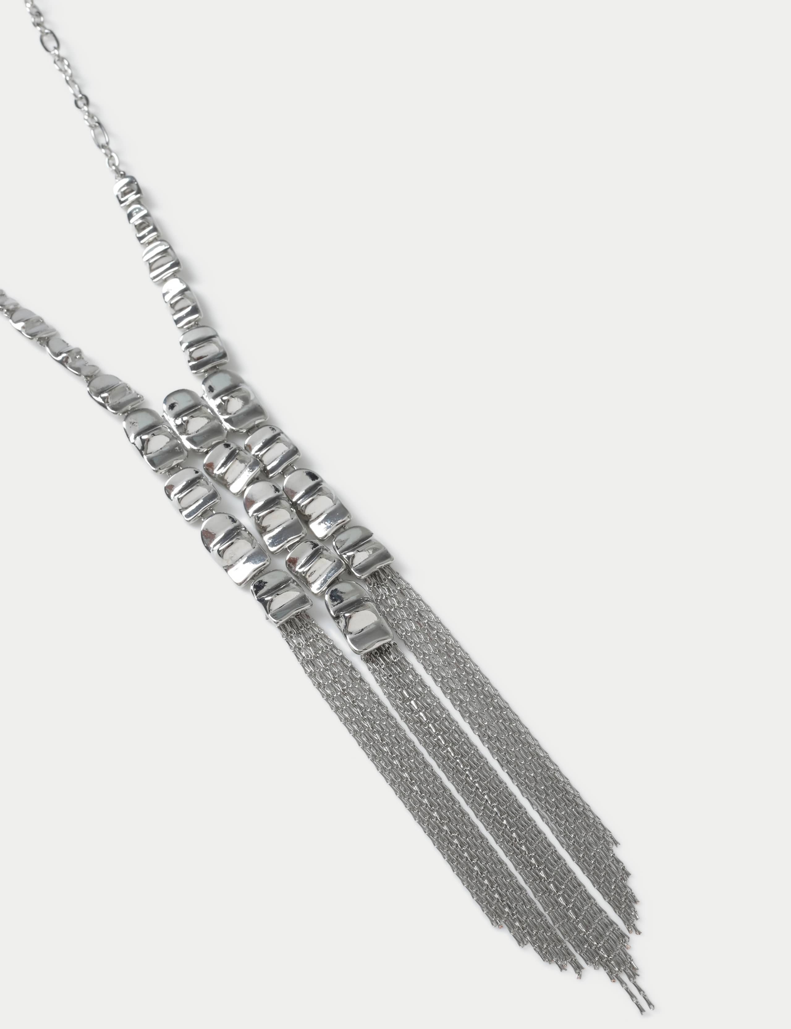 Metal Beaded Y Lariat Necklace 2 of 2