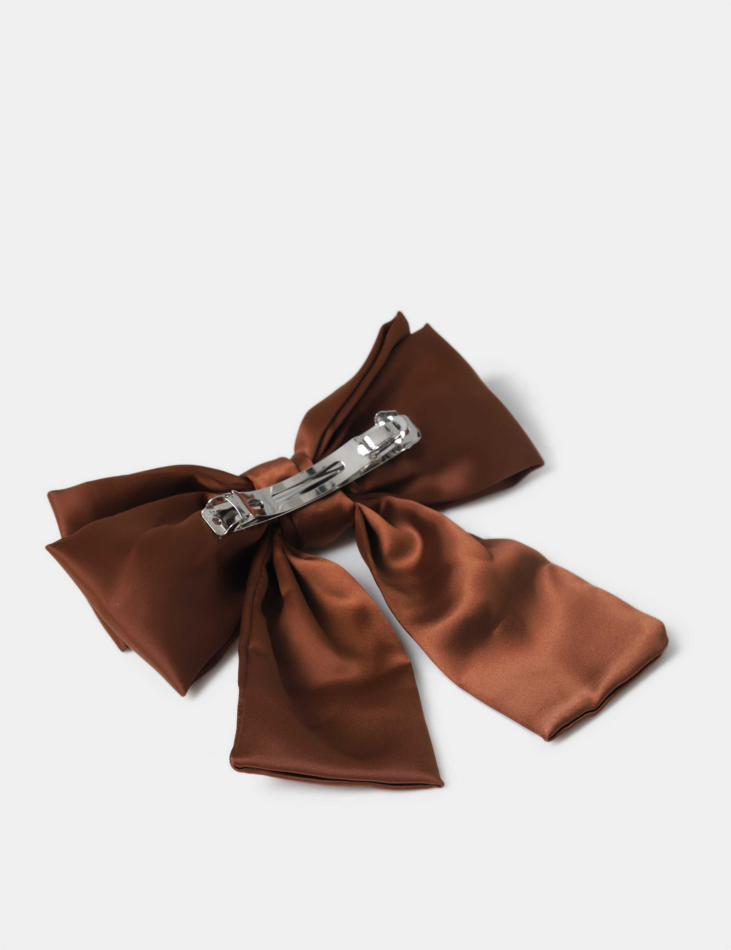 Chocolate Satin Bow 3 of 3