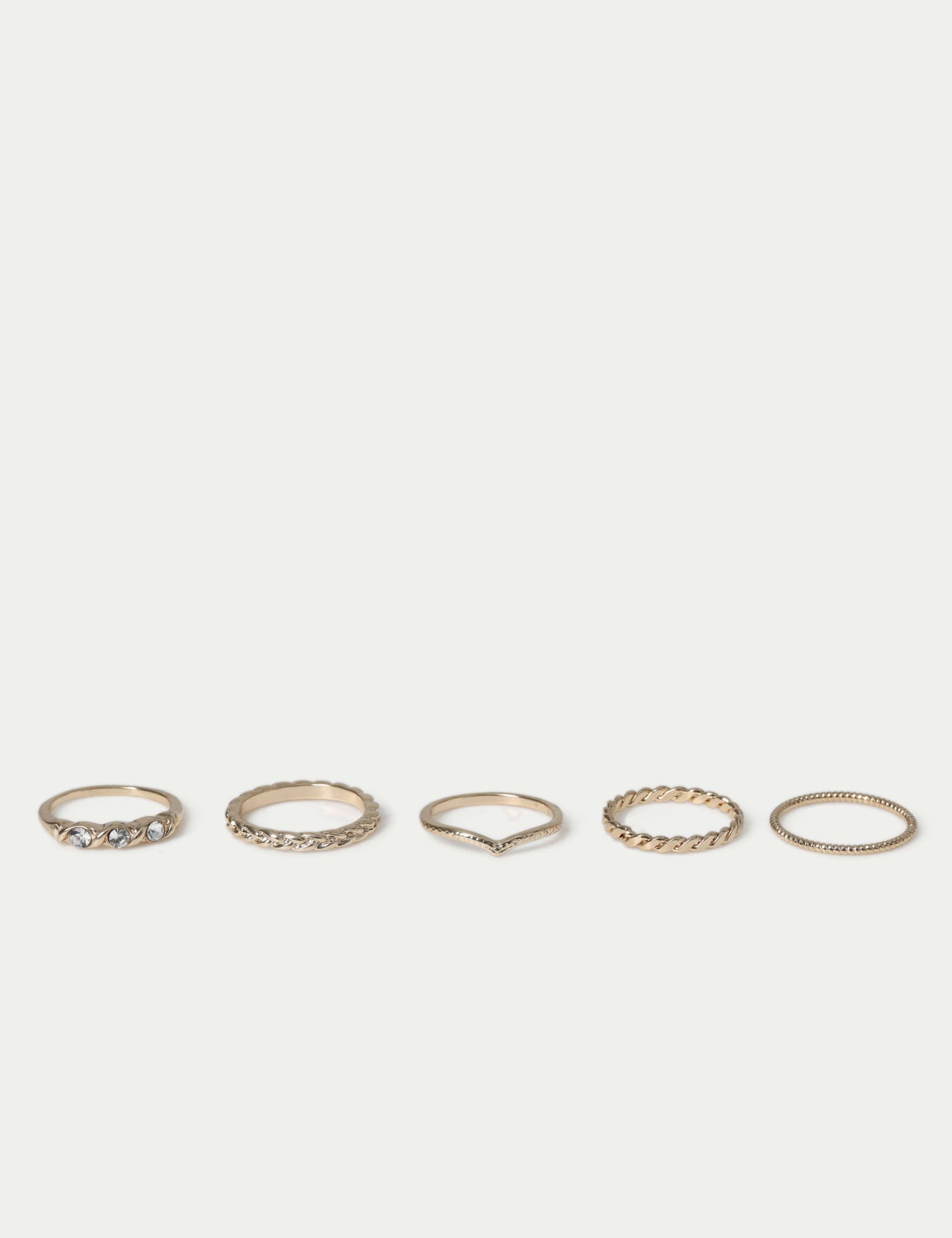 3 Pack Gold Tone Ring Set 2 of 2