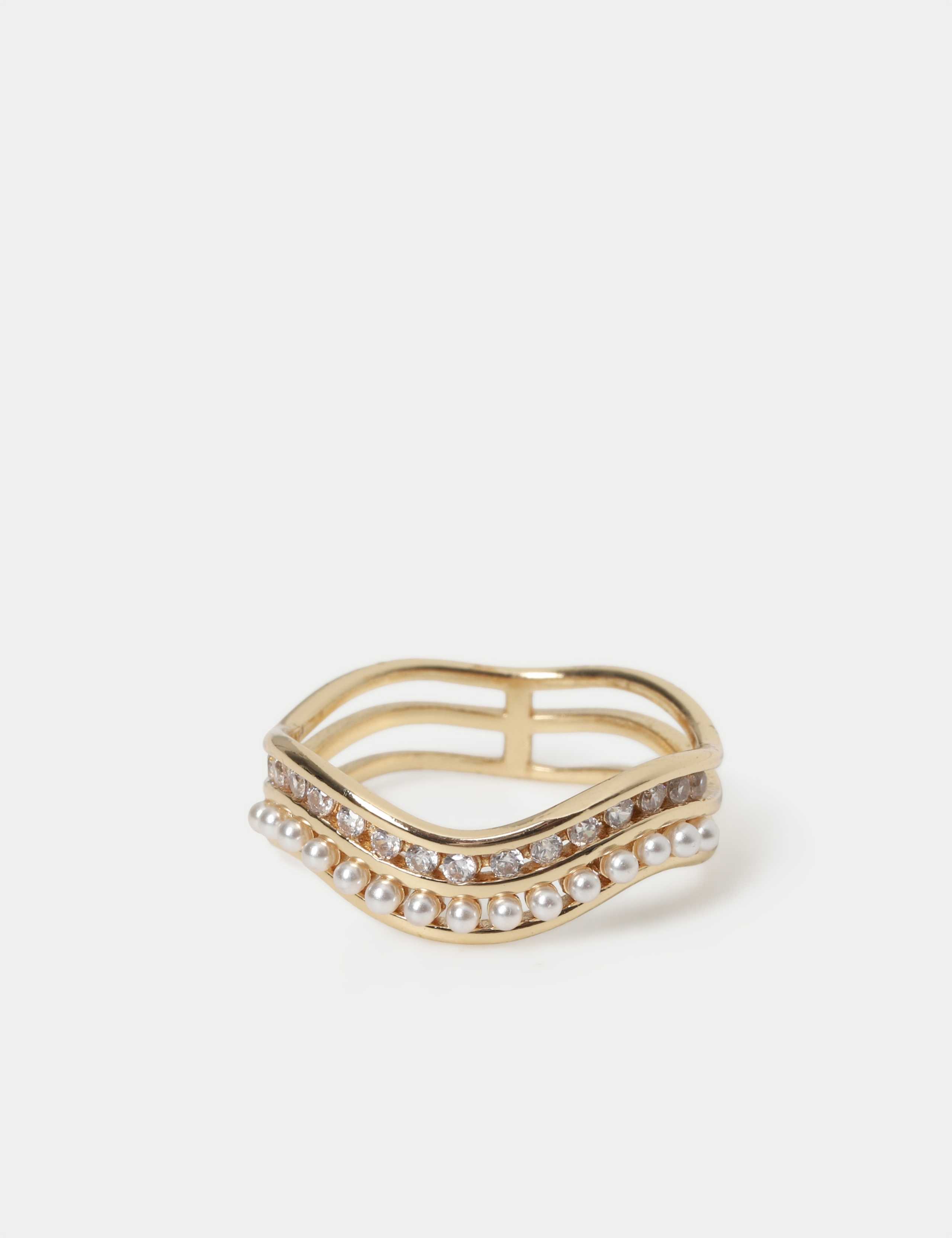 14ct Gold Plated Pearl Ring 2 of 3