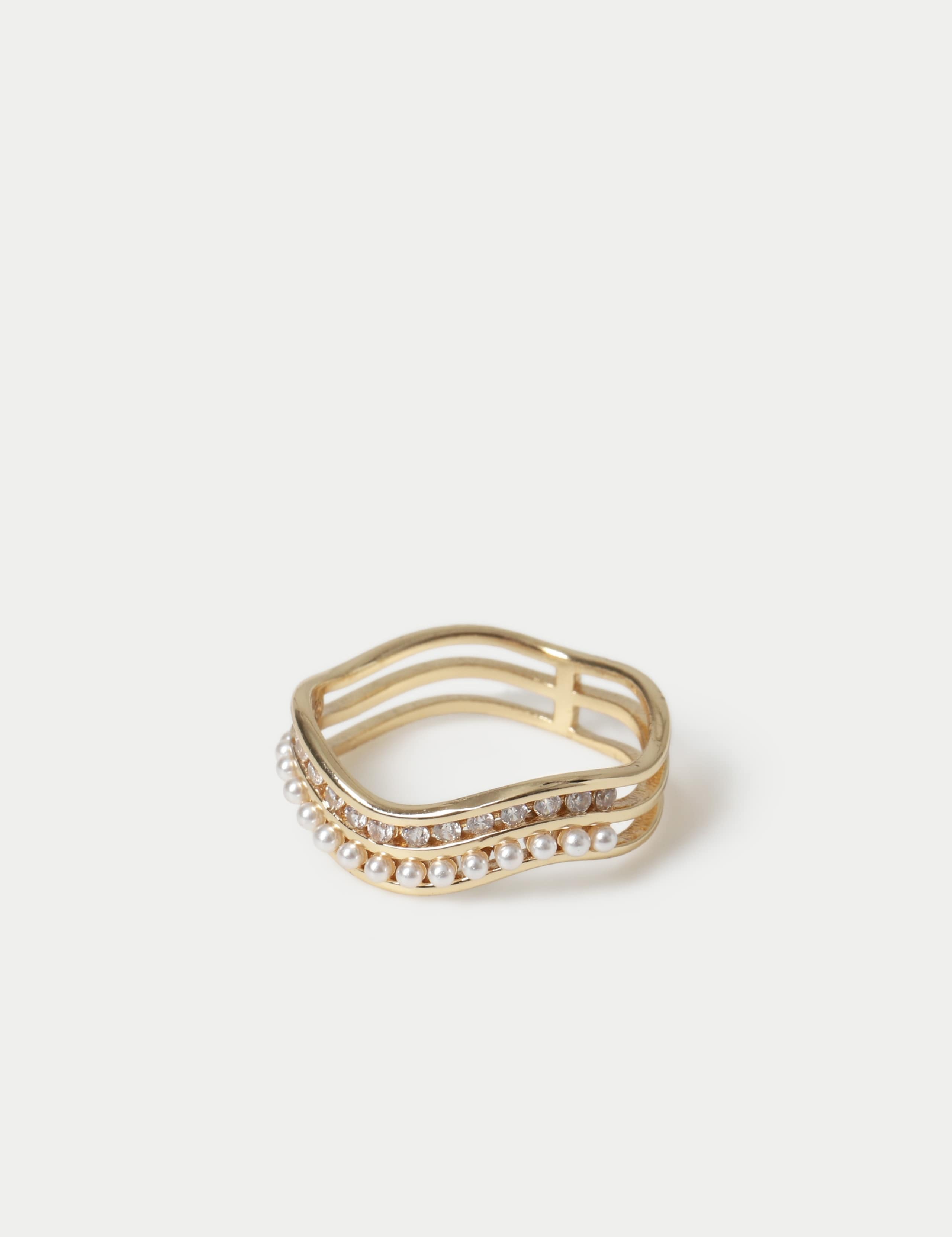 14ct Gold Plated Pearl Ring 3 of 3