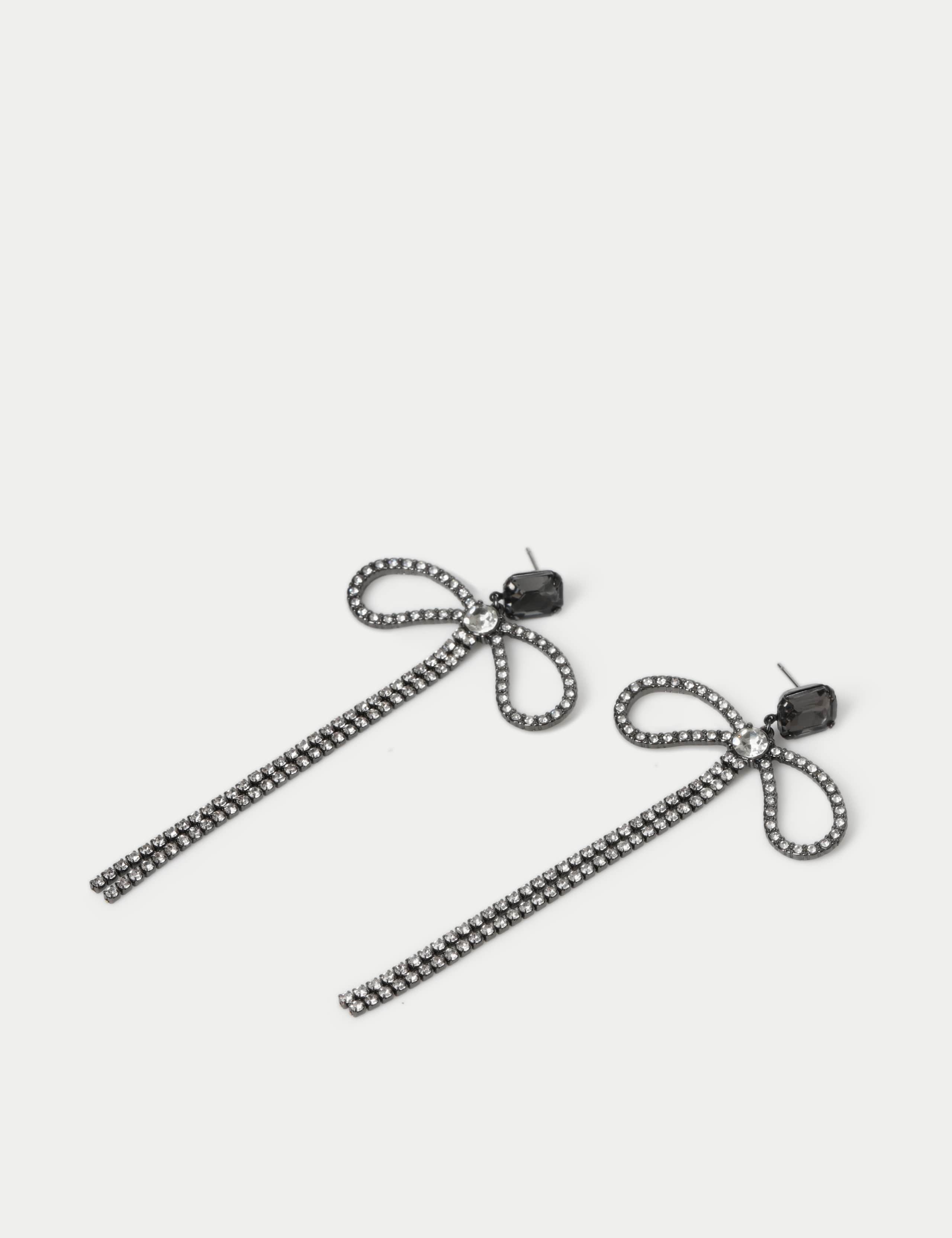 Christmas Oversized Bow Drop Studs 2 of 2