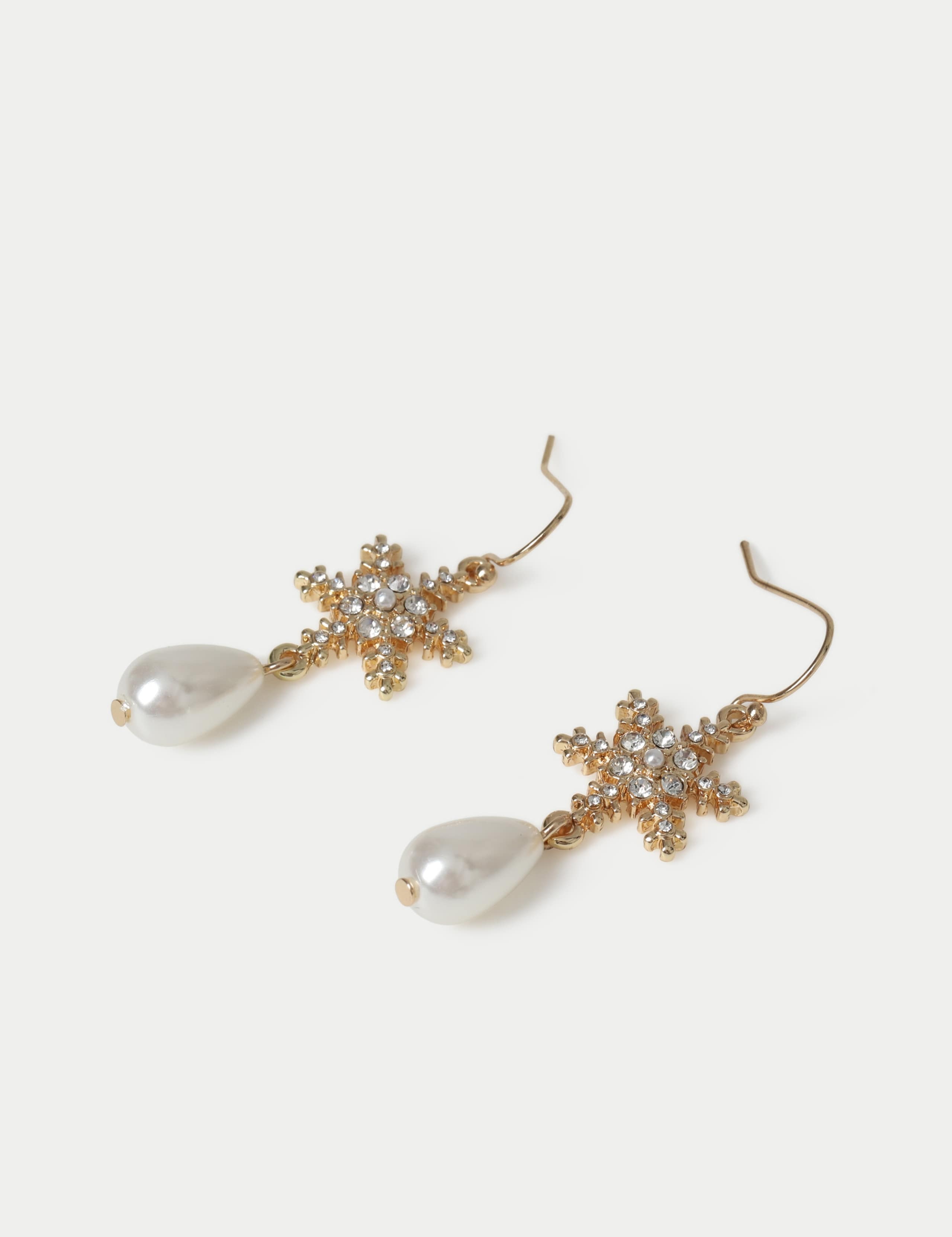 Christmas Snowflake Drop Earrings 2 of 2