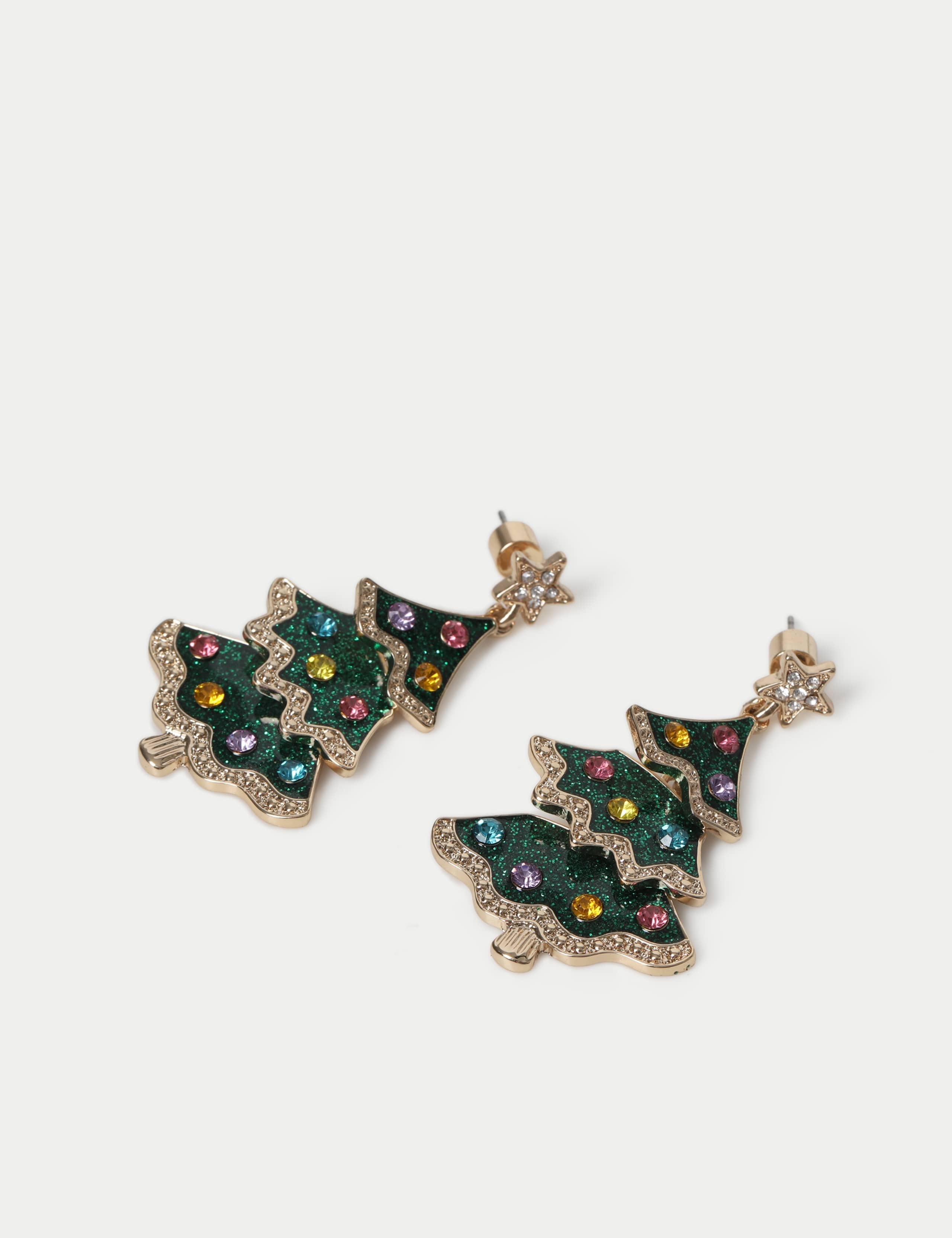 Christmas Green Tree Earrings 2 of 2