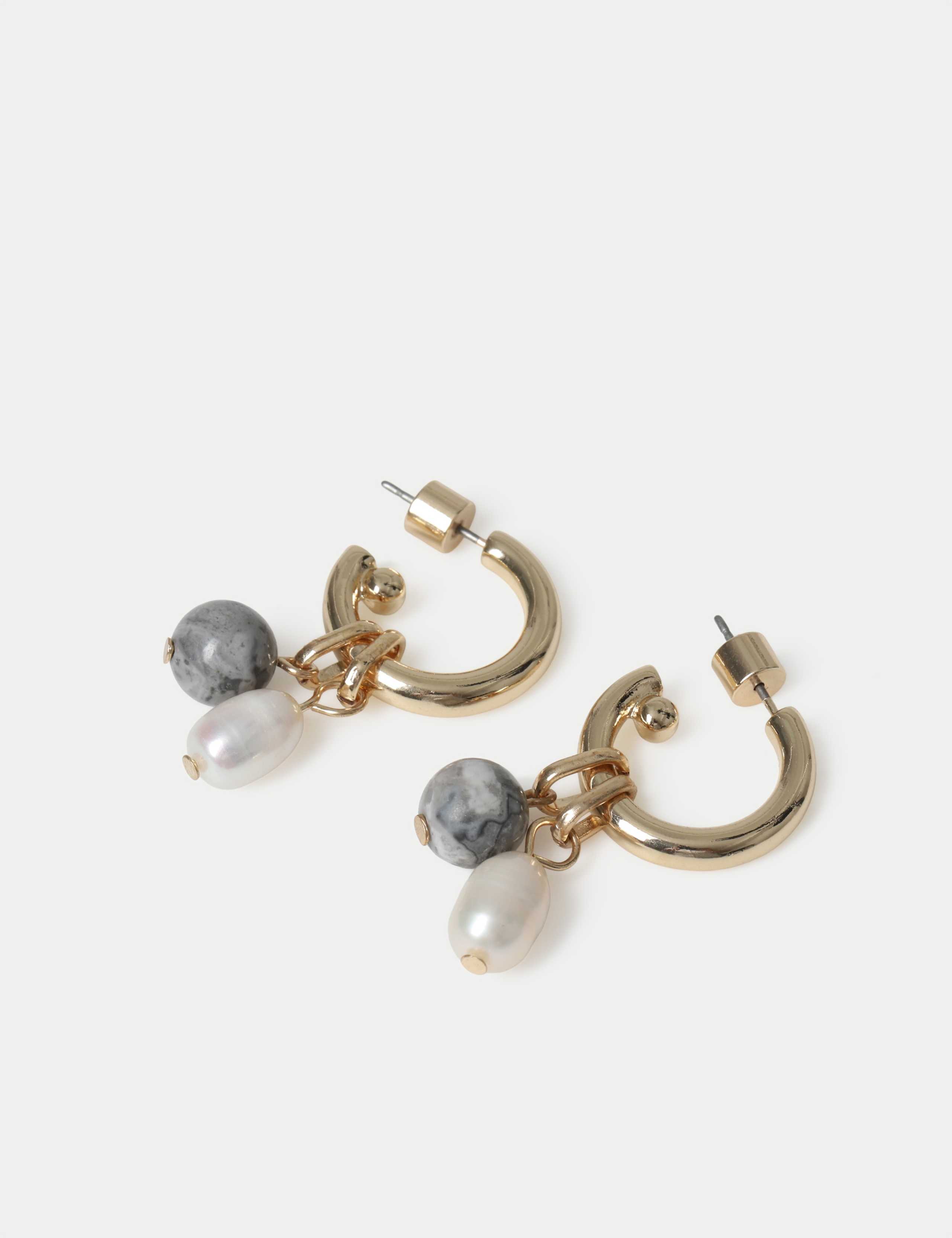 Freshwater Pearl Natural Stone Earrings 2 of 2
