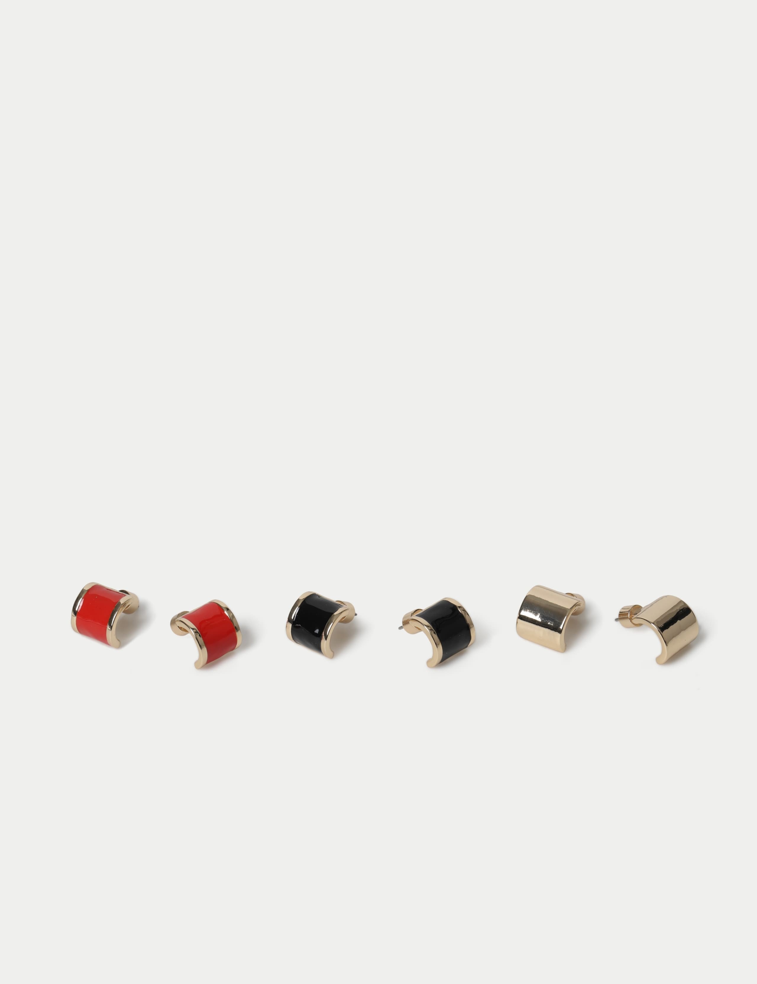 3 Pack Square Stud Earrings 2 of 2