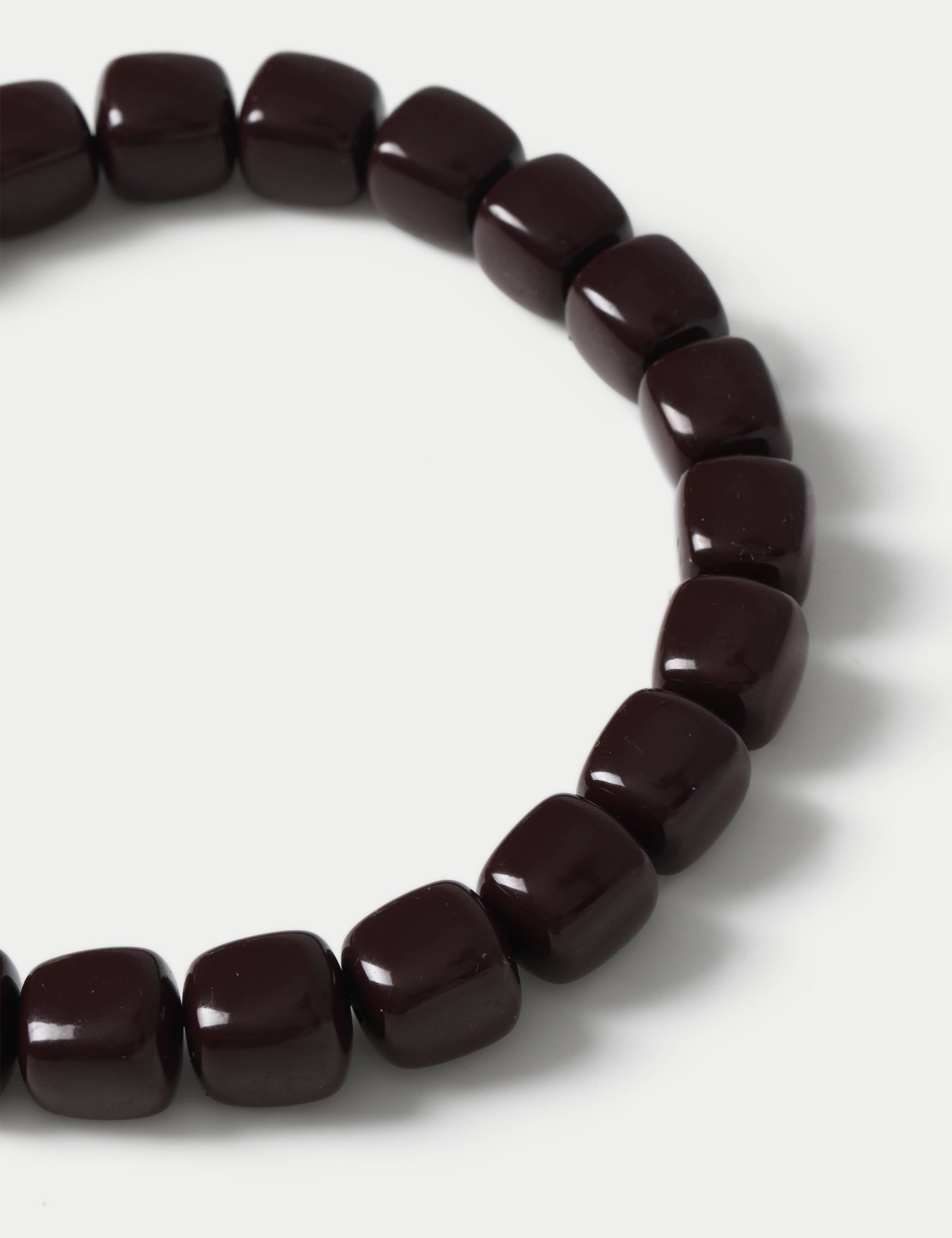Burgundy Resin Pebble Necklace 2 of 2