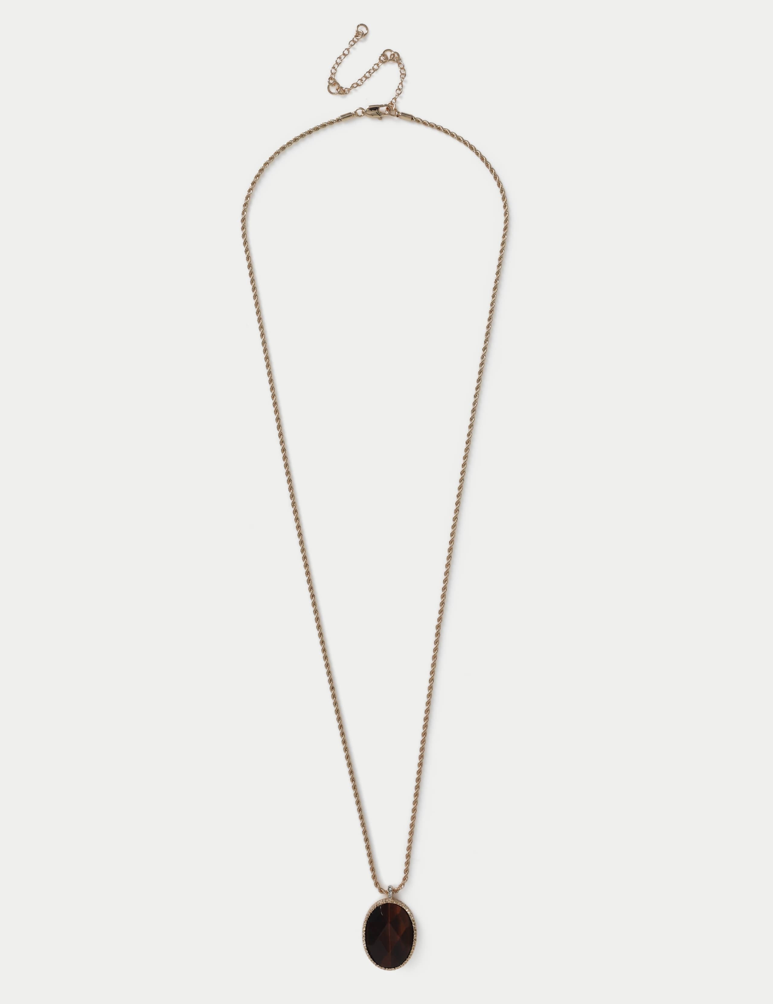 Natural Stone Faceted Pendant 1 of 2
