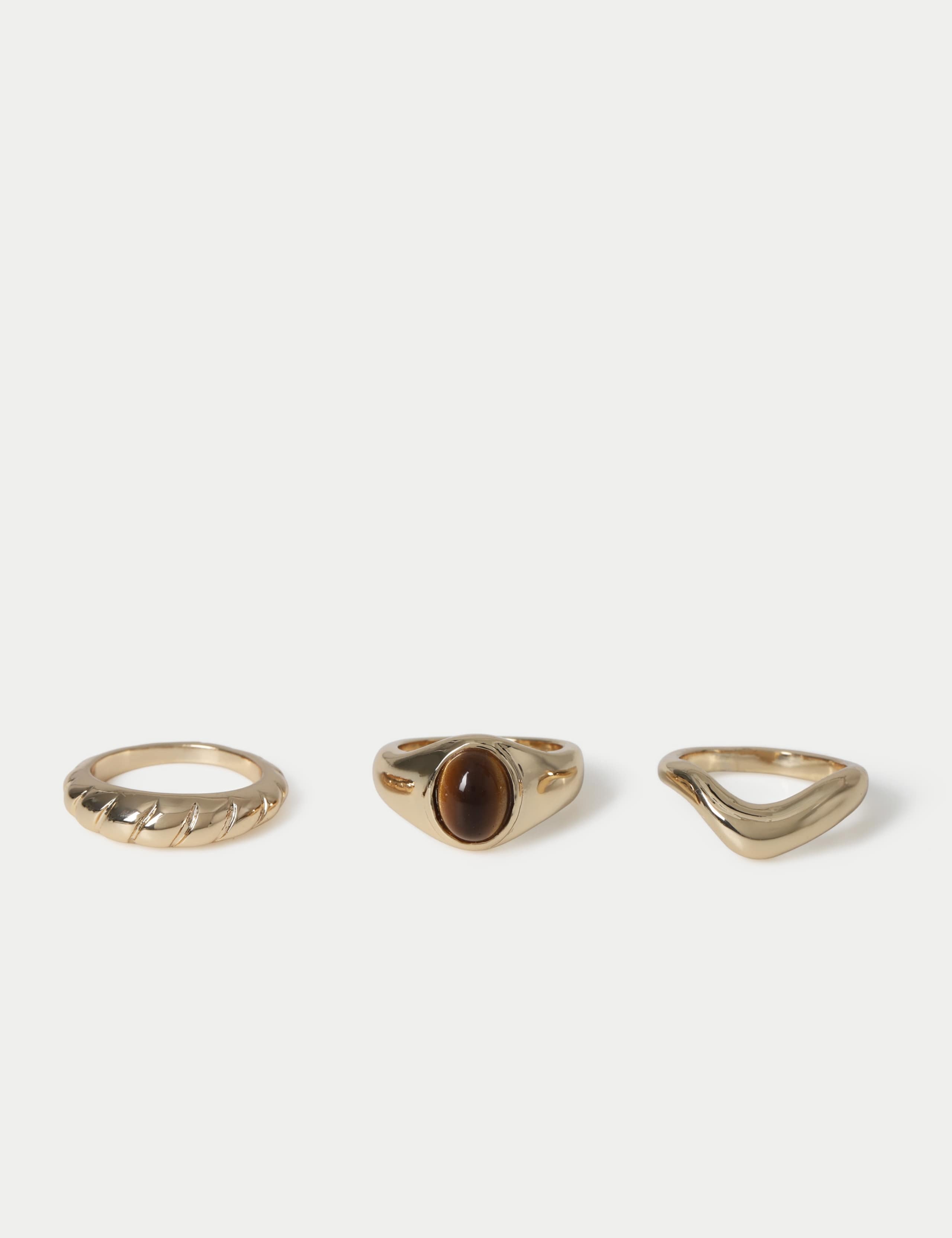 3 Pack Stone Set Rings 2 of 2