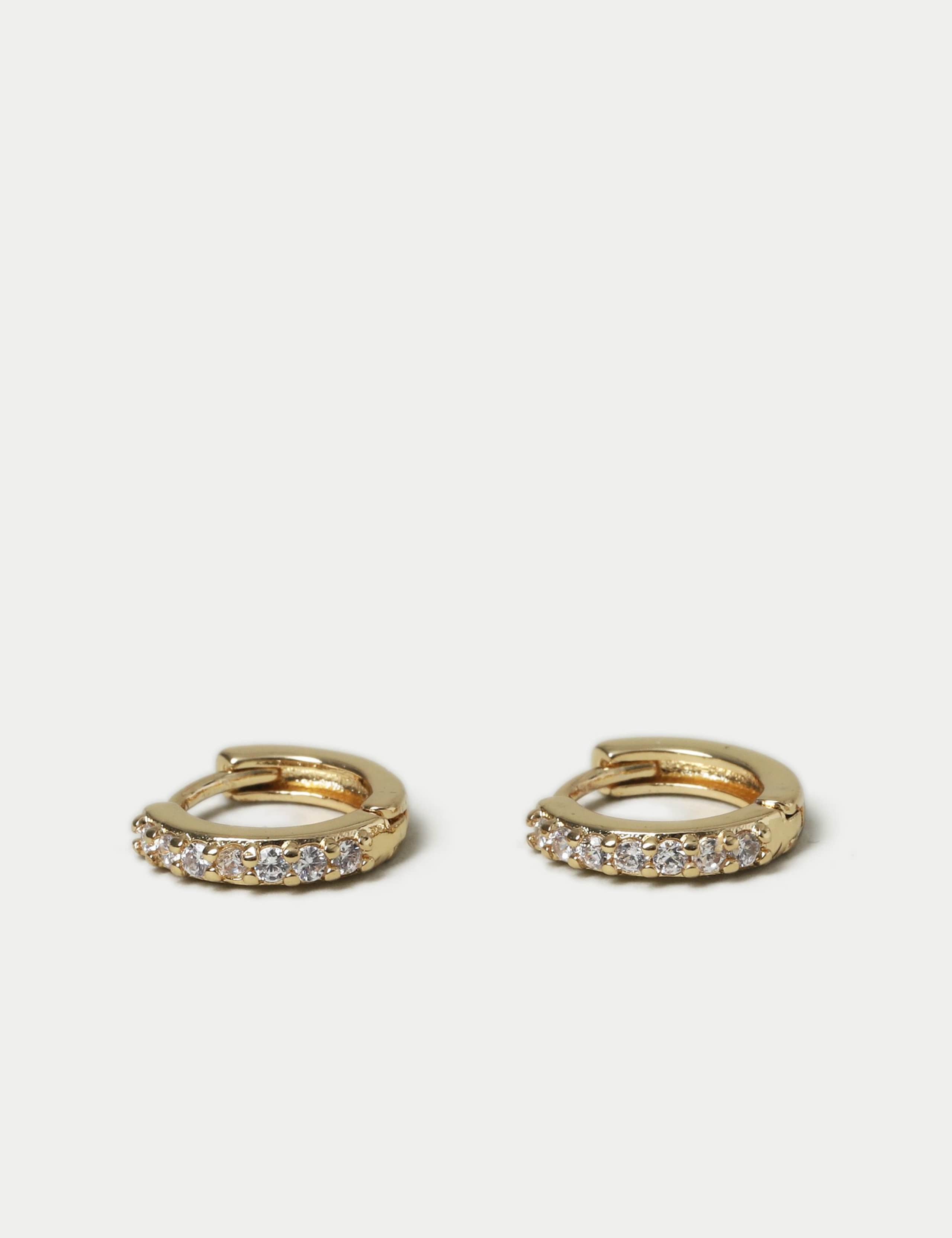 14ct Gold Plated Mini Hoop Earrings 2 of 2