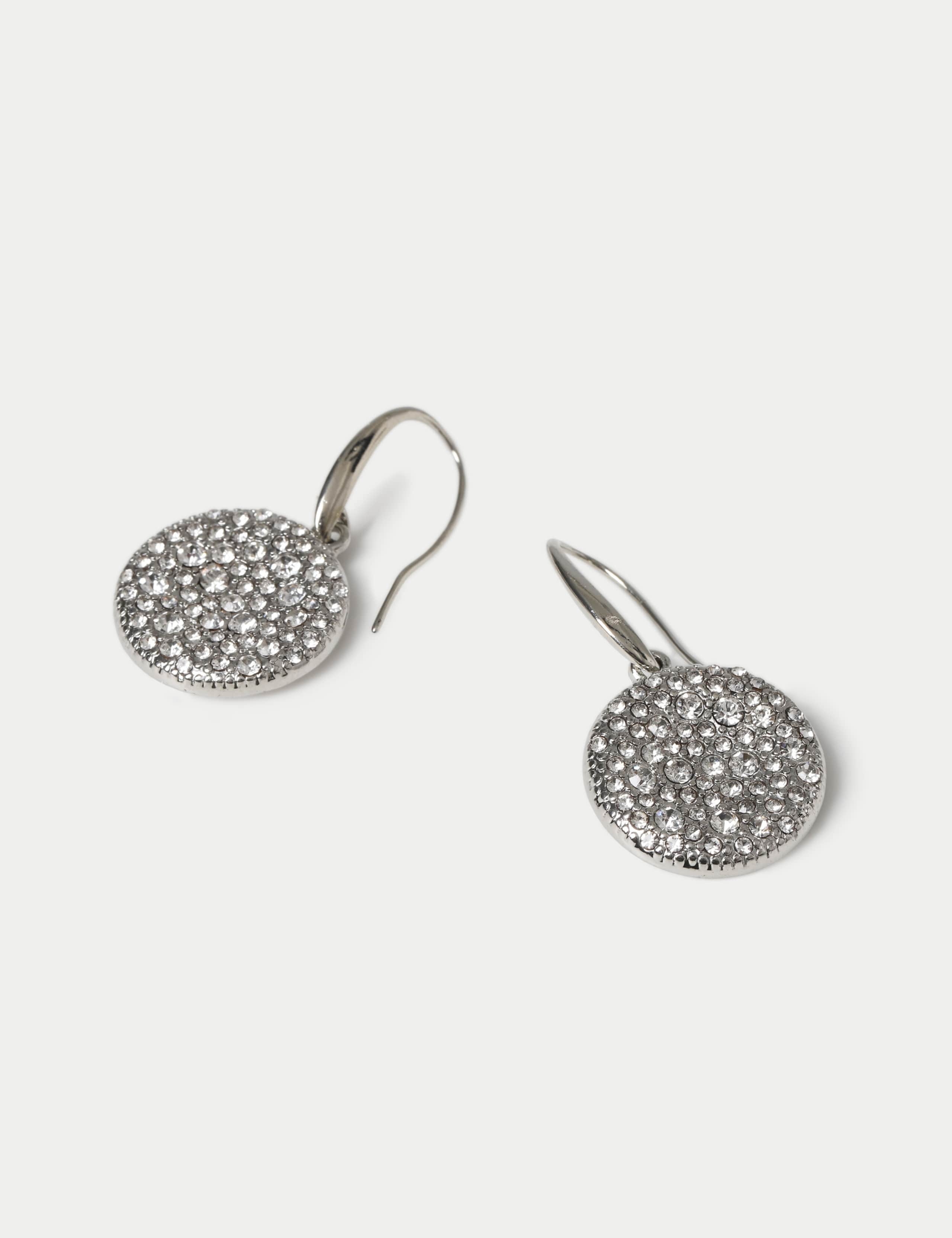 Crystal Circle Drop Earrings 2 of 2