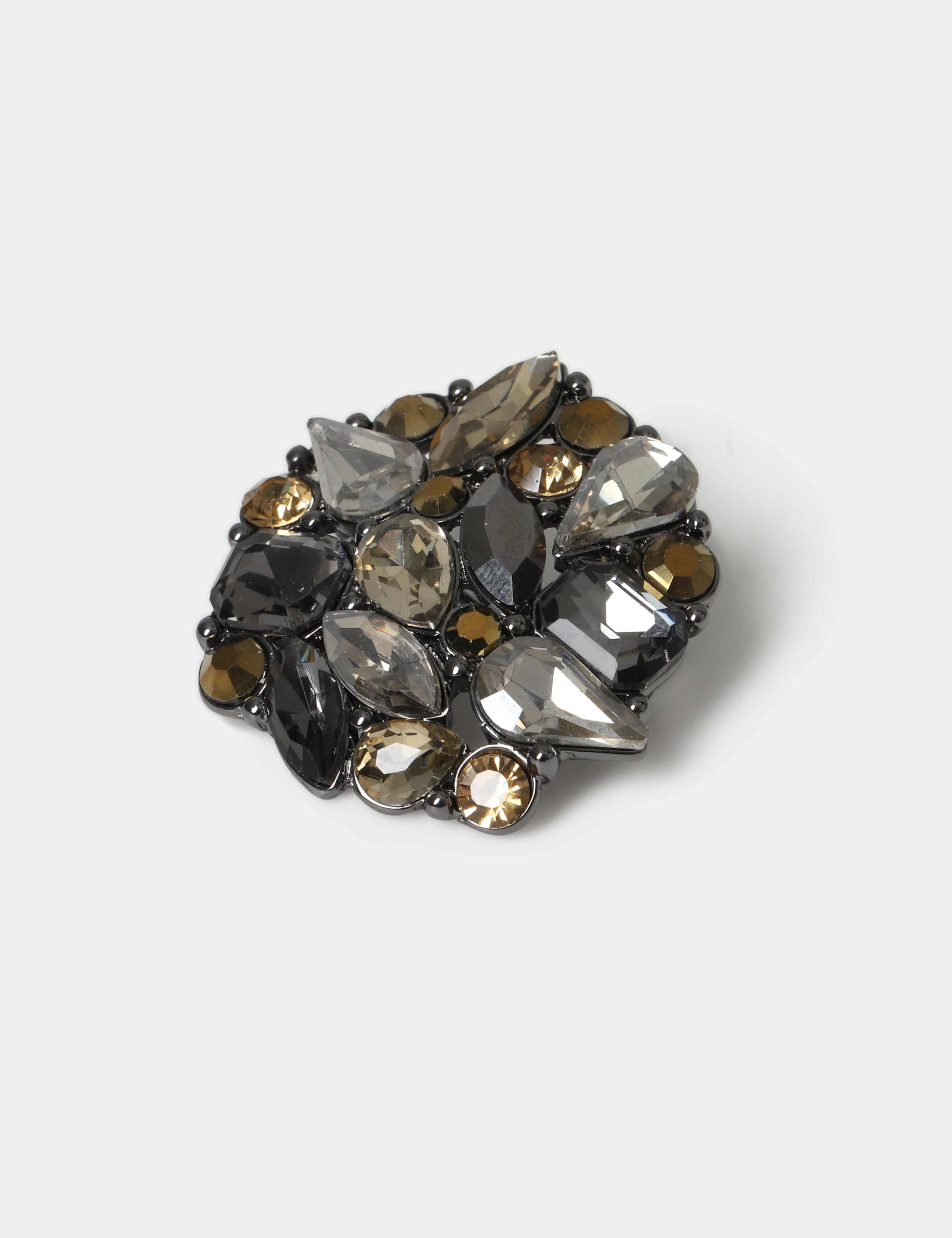 Multicolour Crystal Circular Brooch 3 of 3