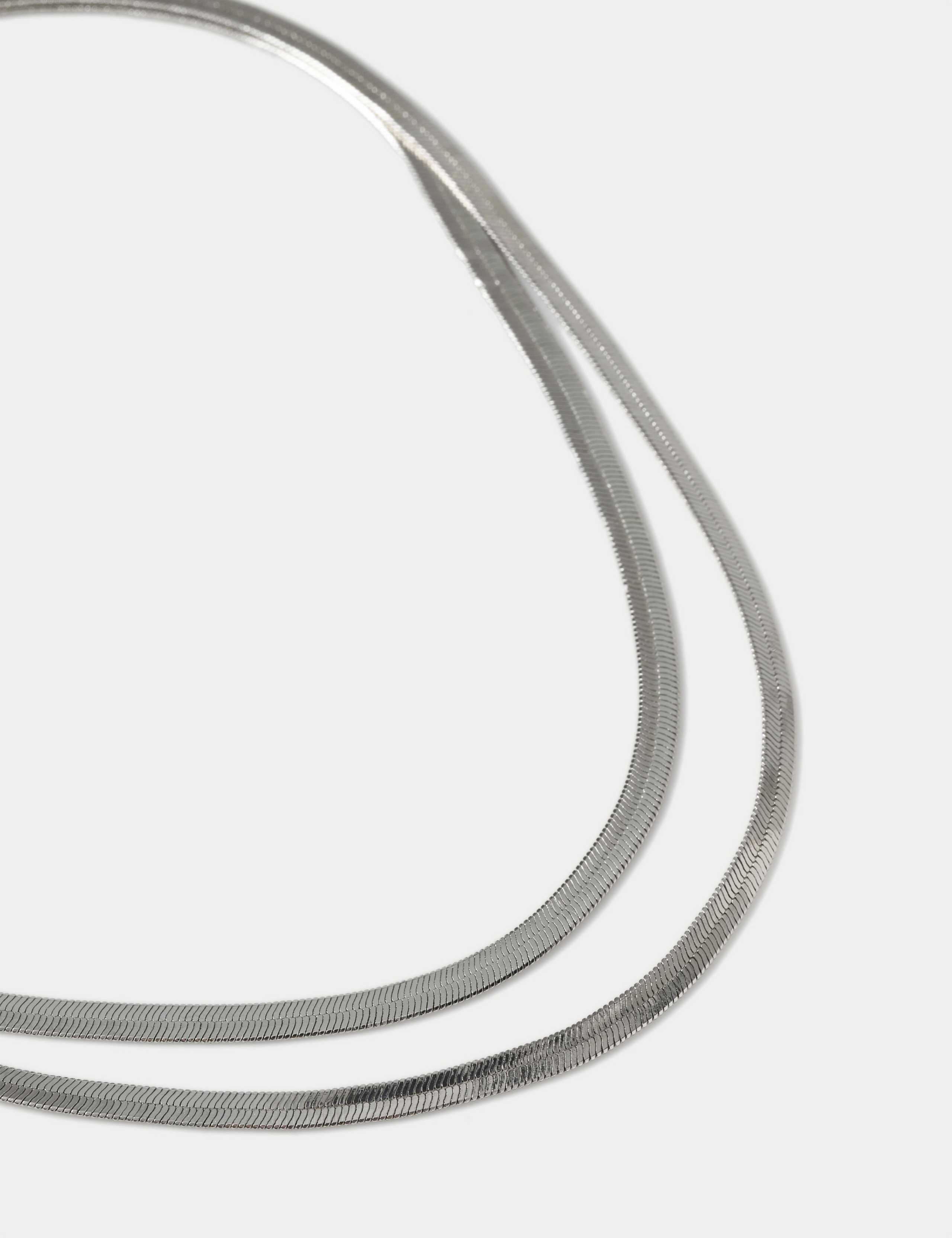 Platinum Snakechain Layer Necklace 2 of 2