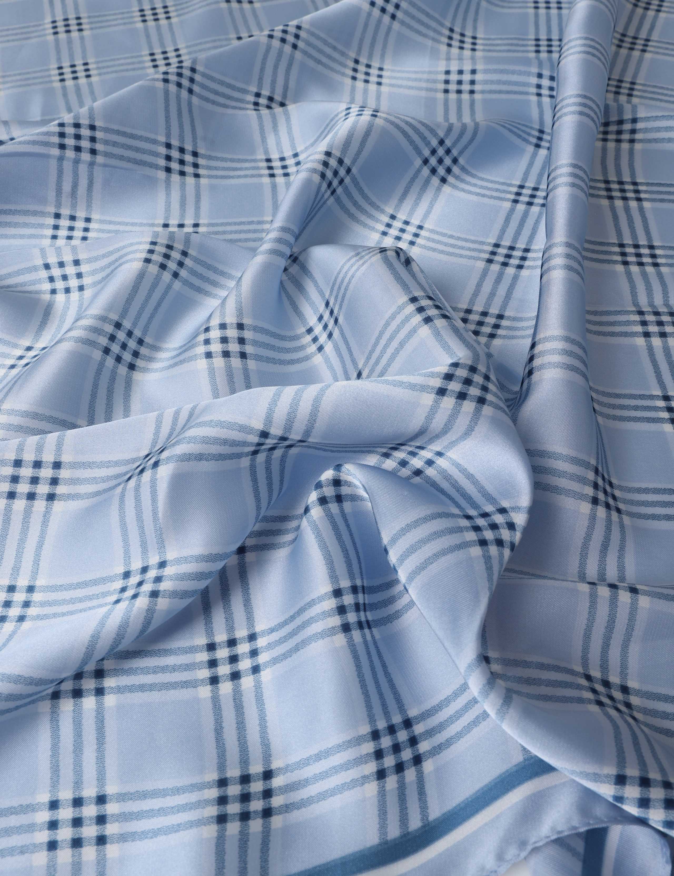 Light Blue Check Scarf 2 of 3