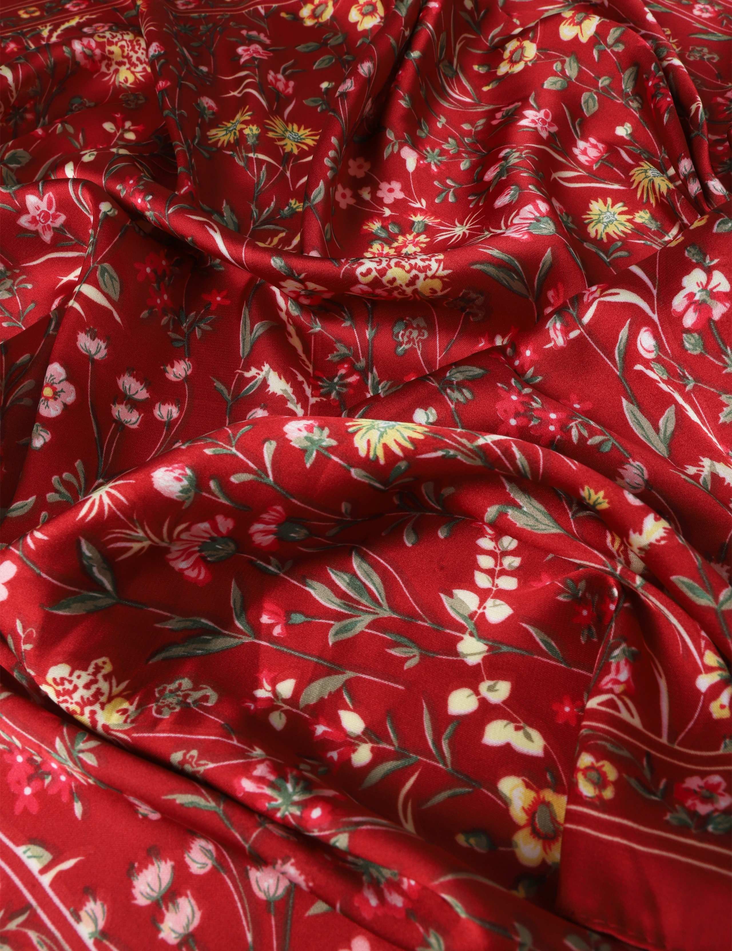 Red Floral Scarf 2 of 3