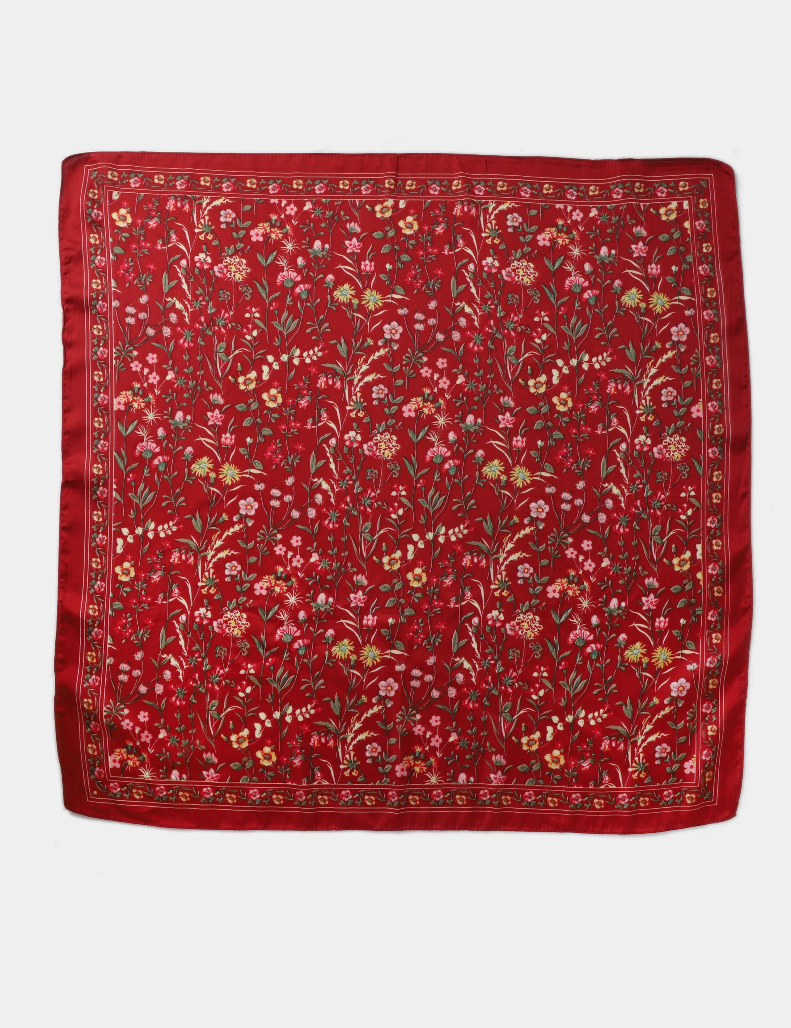 Red Floral Scarf 3 of 3