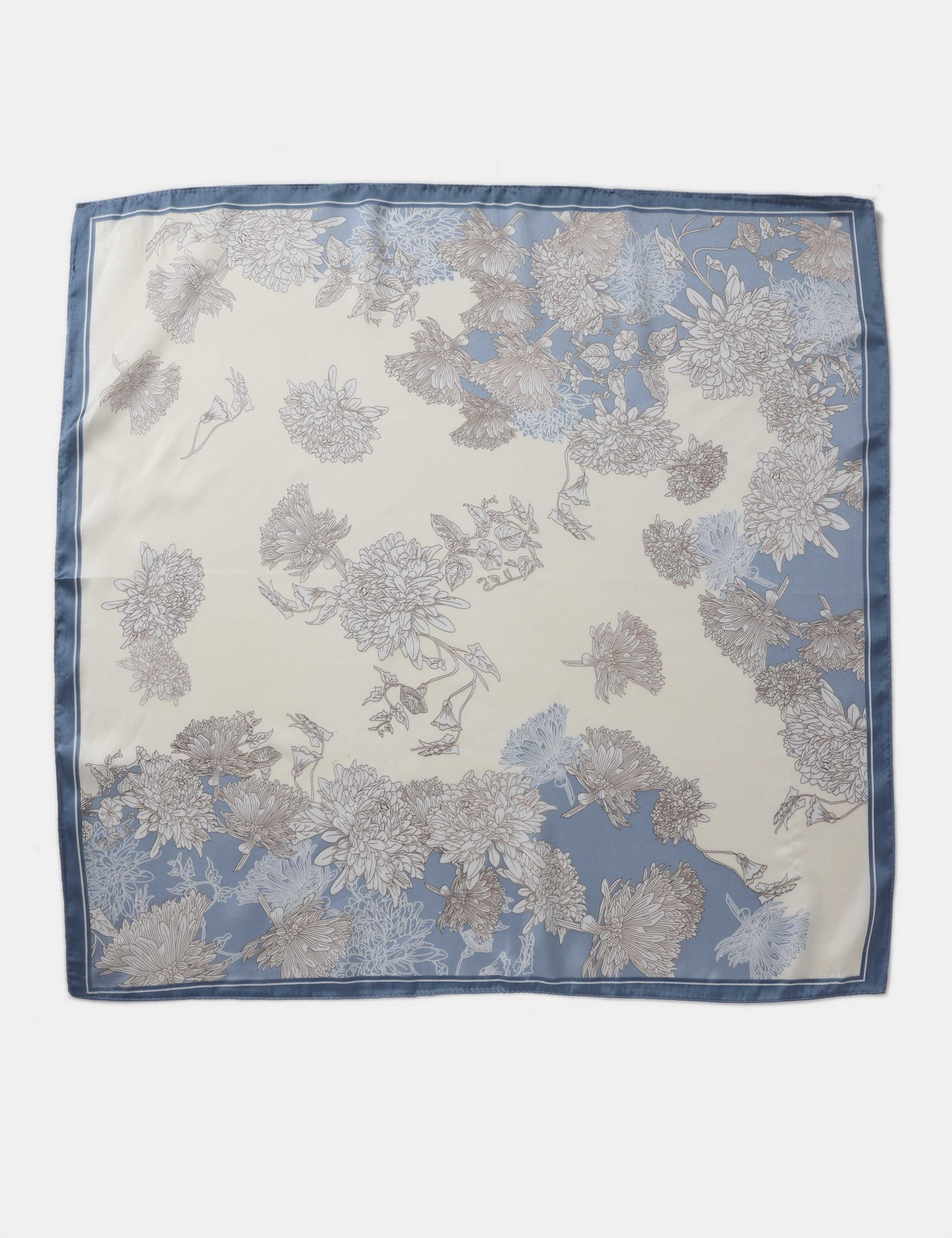 Blue and White Floral Scarf 3 of 3