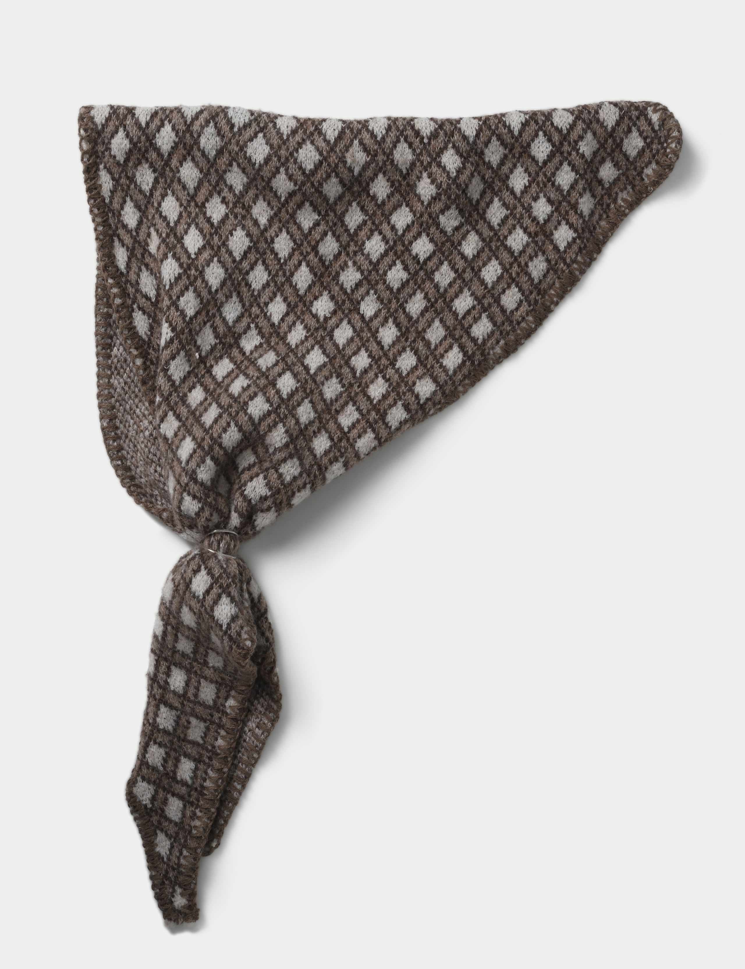 Cream Check Thick Toggle Scarf 2 of 3