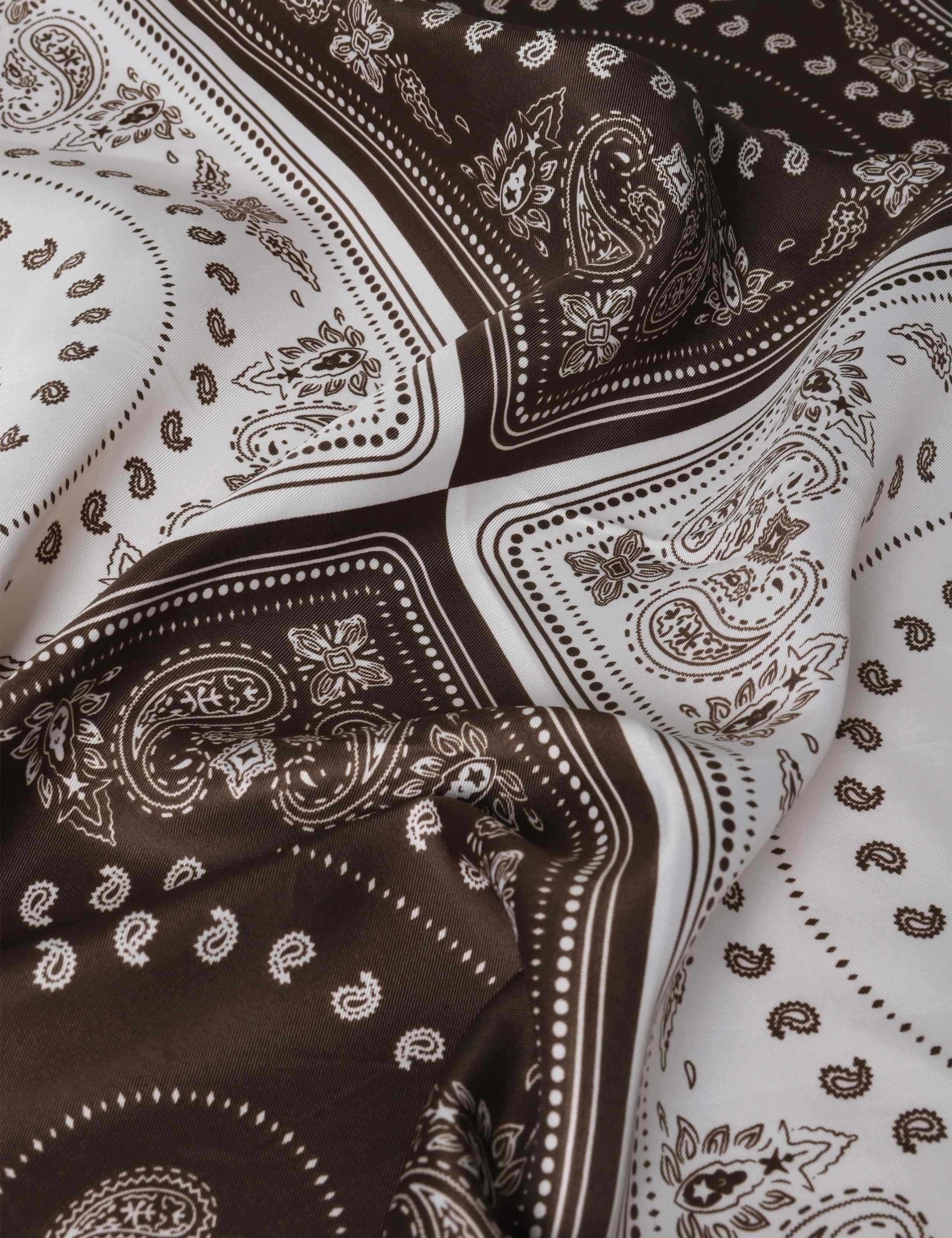 Textured Satin Paisley Choc Block Scarf 2 of 3
