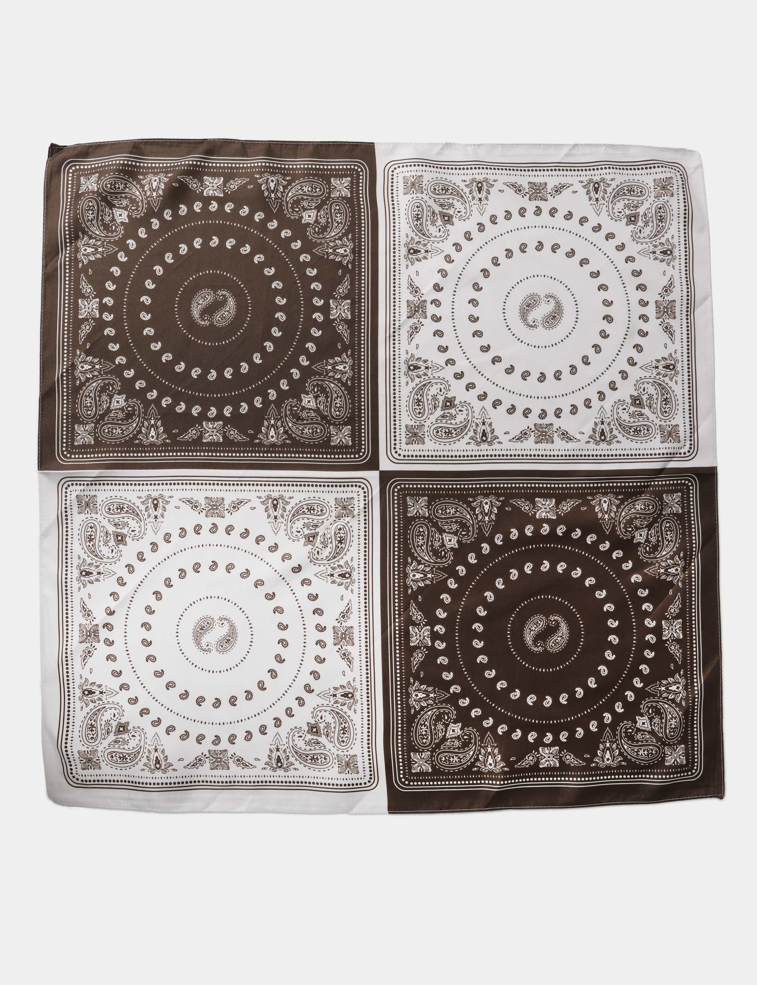 Textured Satin Paisley Choc Block Scarf 3 of 3