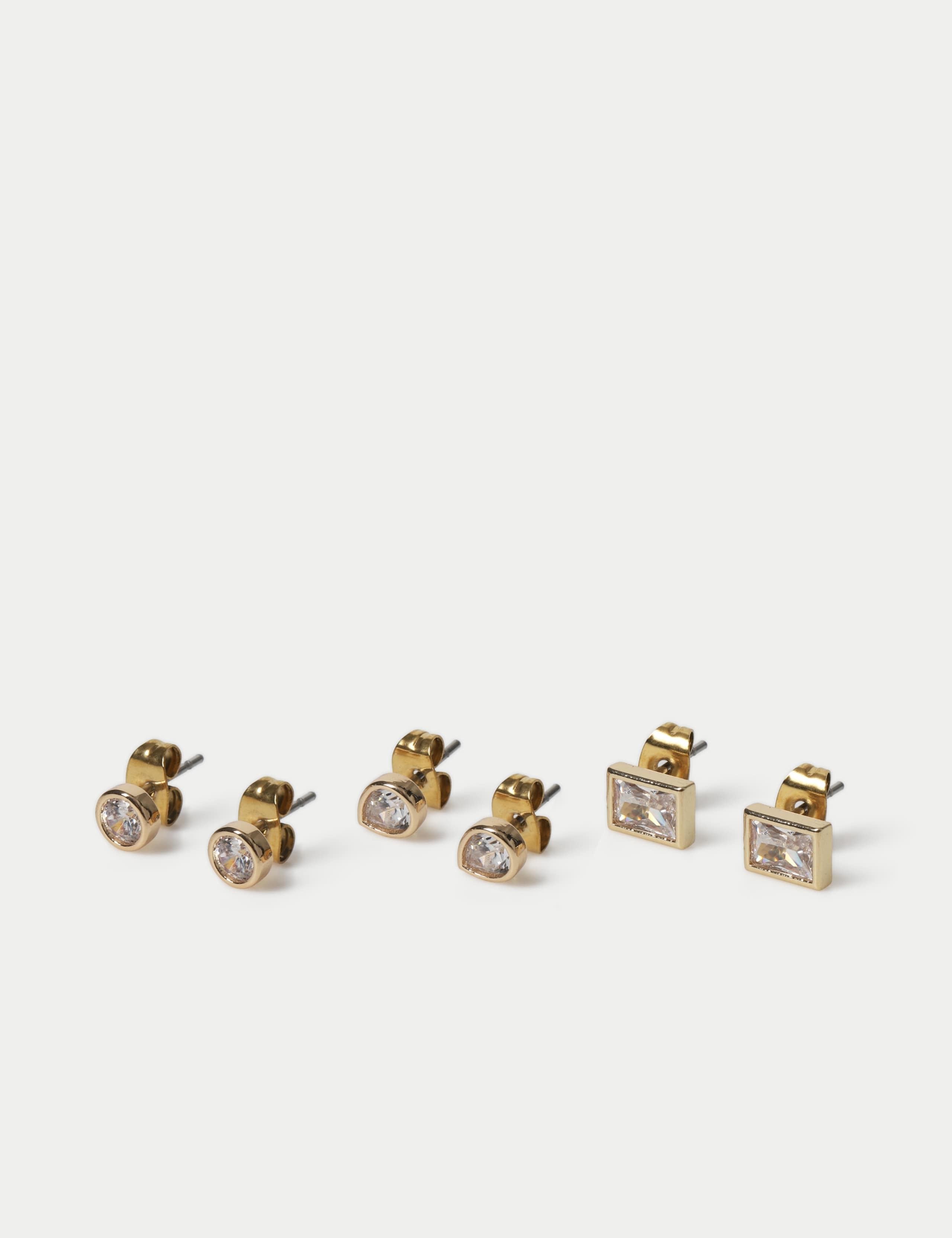 14ct Gold Plated Shape CZ Earring Pack 2 of 2