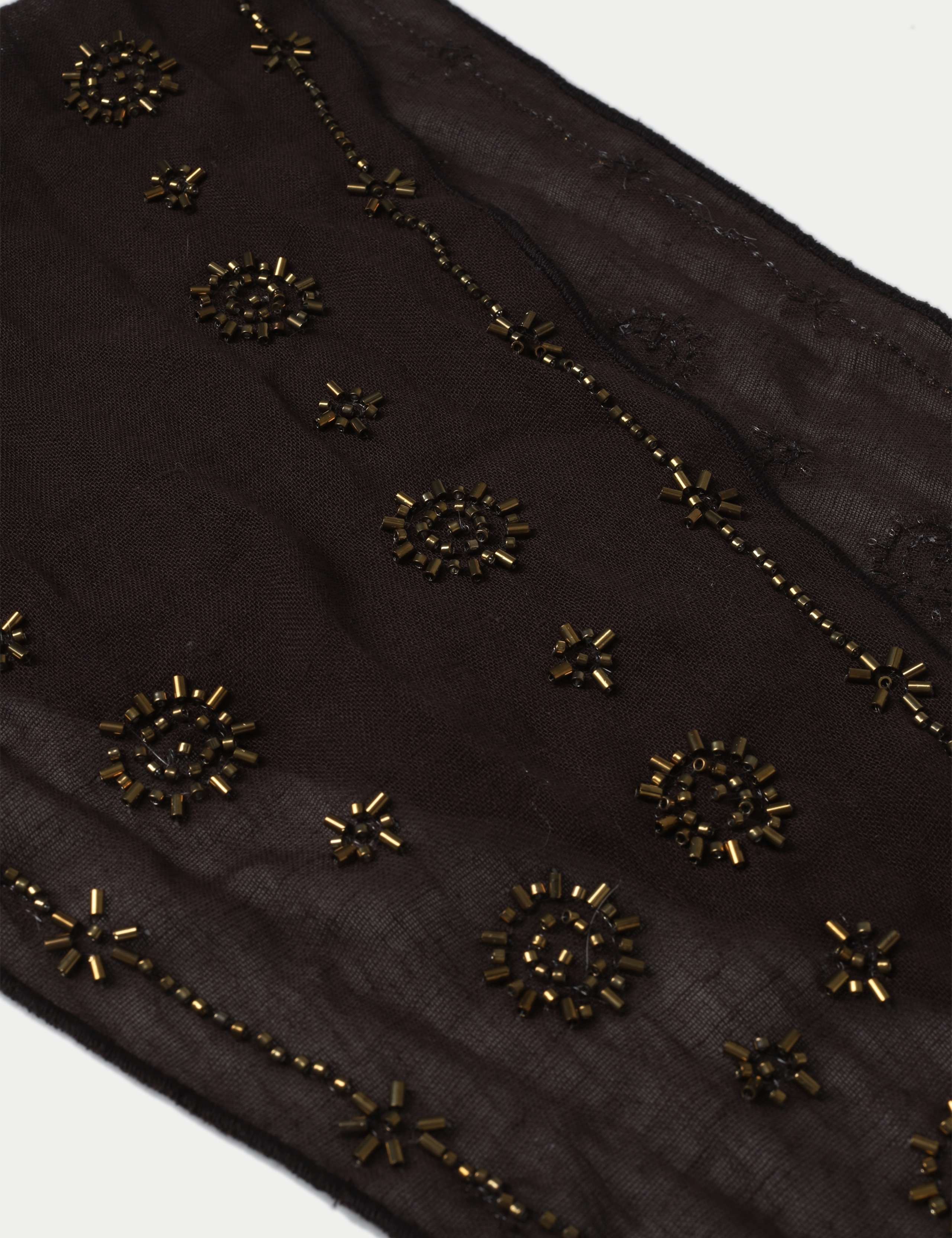 Embroidered Scarf Brown 2 of 2