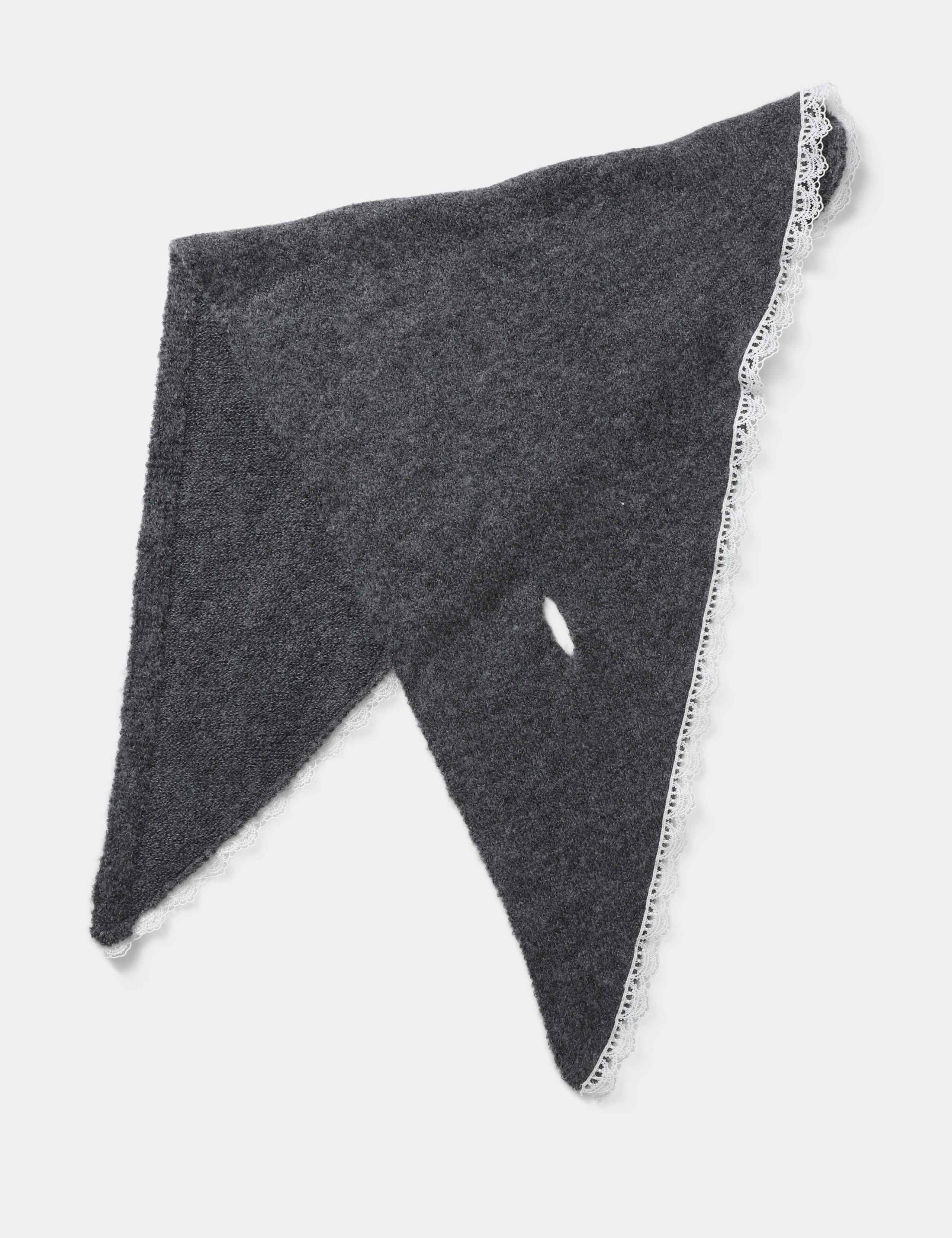 Knitted Paisley Grey Scarf 2 of 3