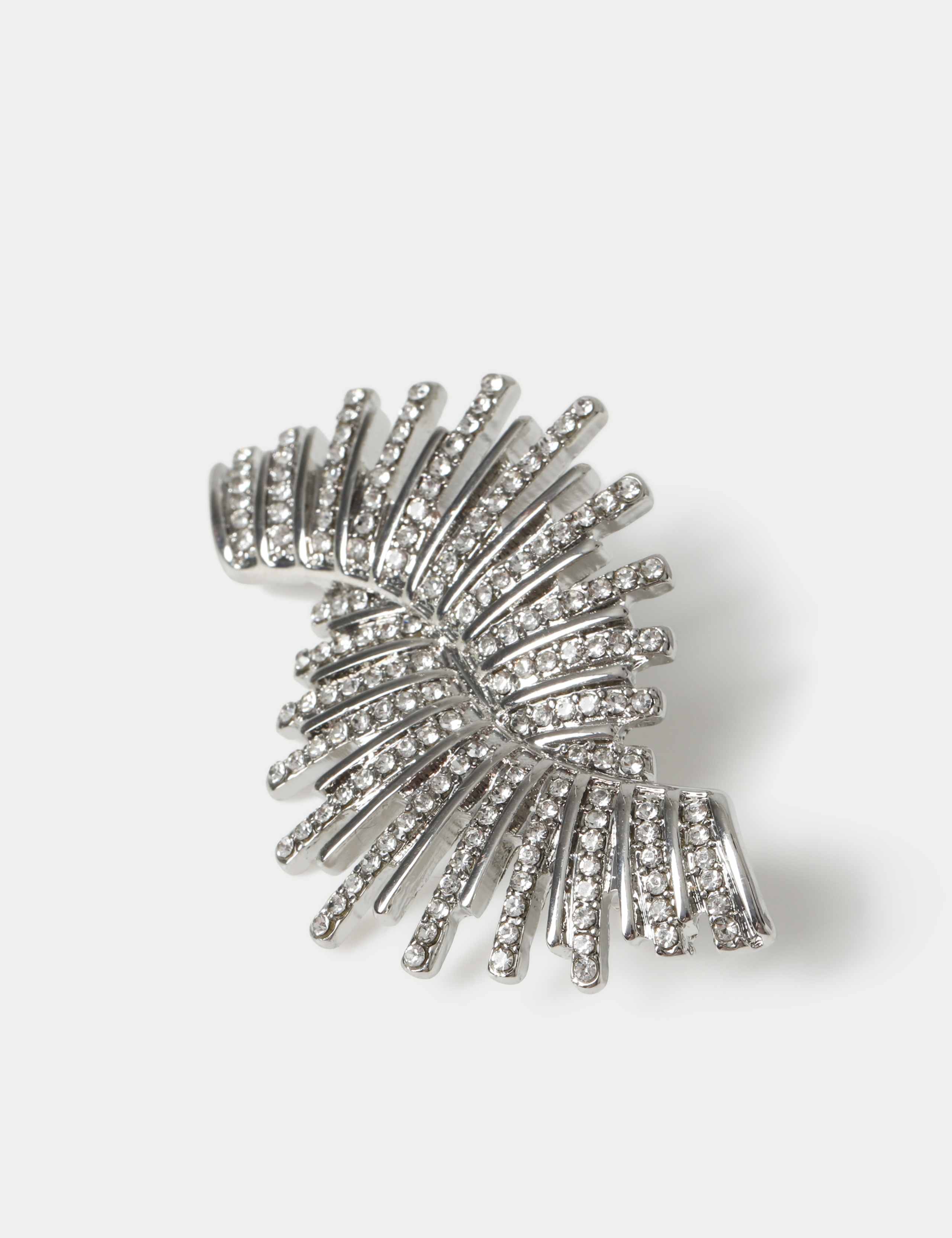 Textured Rhodium Brooch 2 of 3