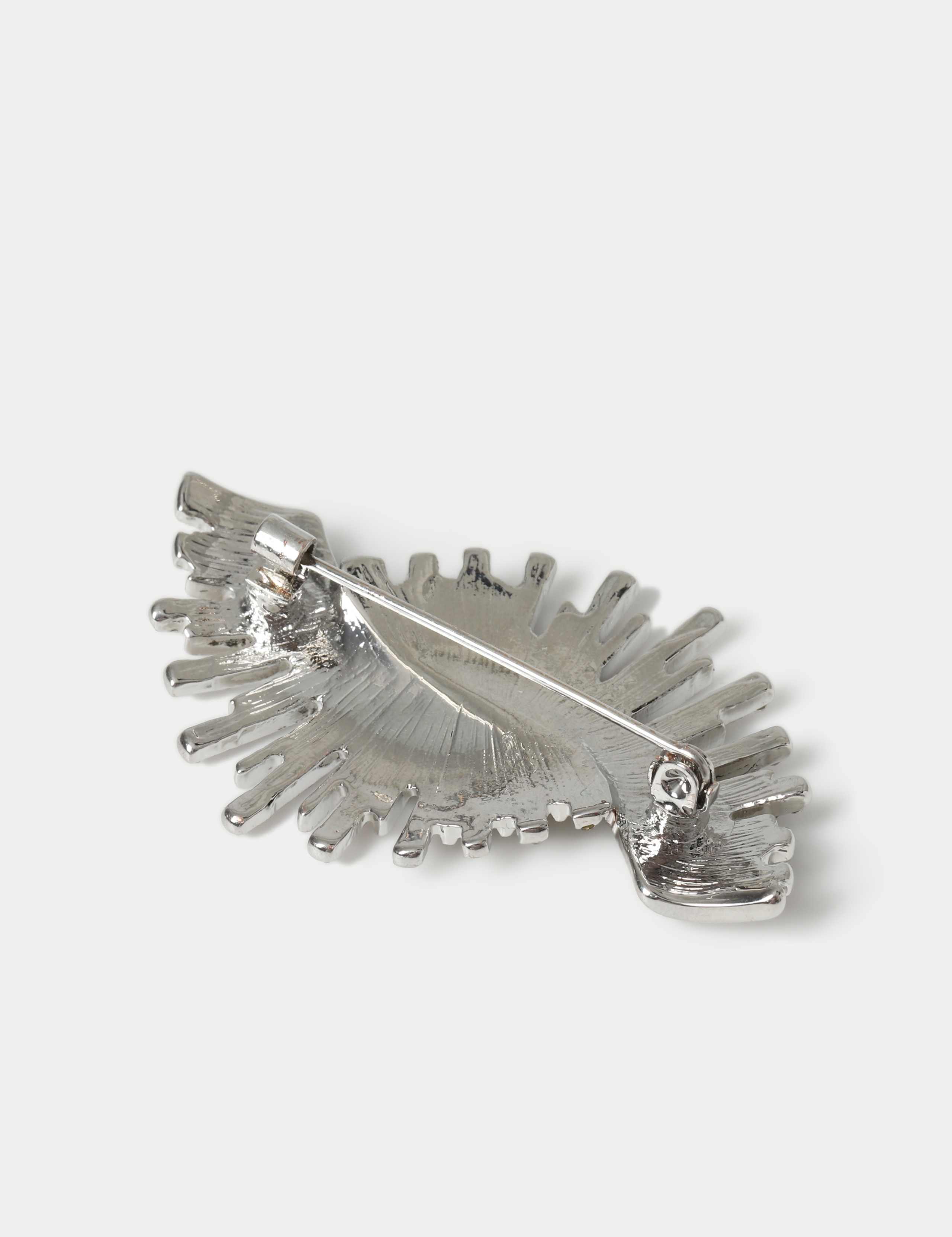 Textured Rhodium Brooch 3 of 3