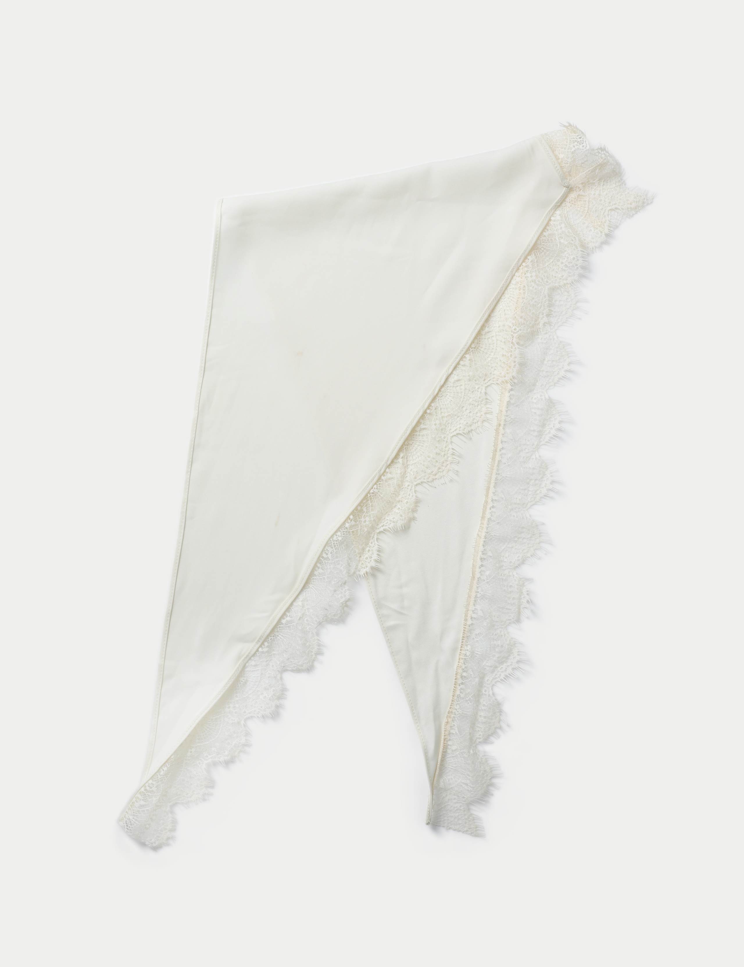 Satin and Lace Neckerchief Scarf 2 of 2