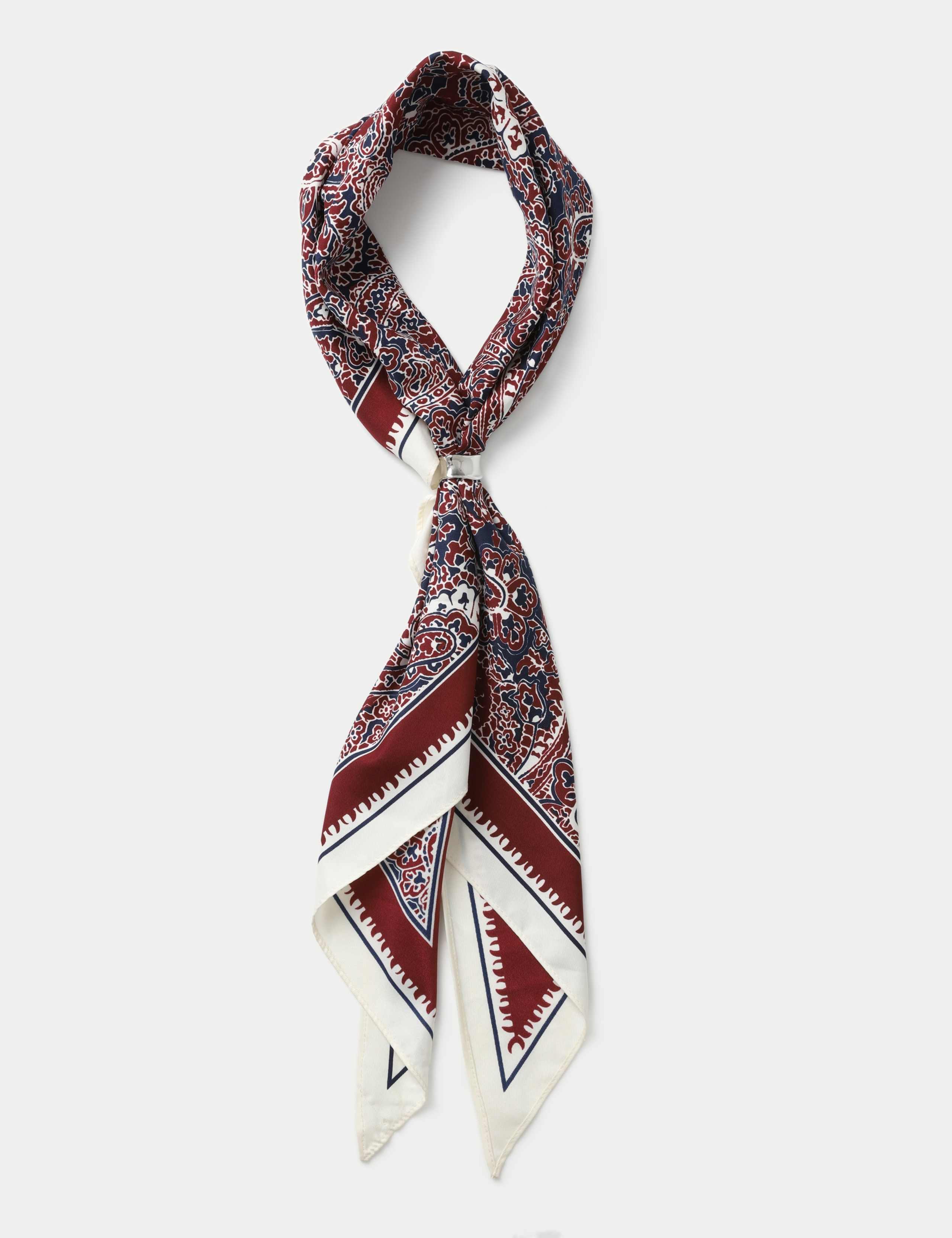 Satin Toggle Paisley Scarf 1 of 3
