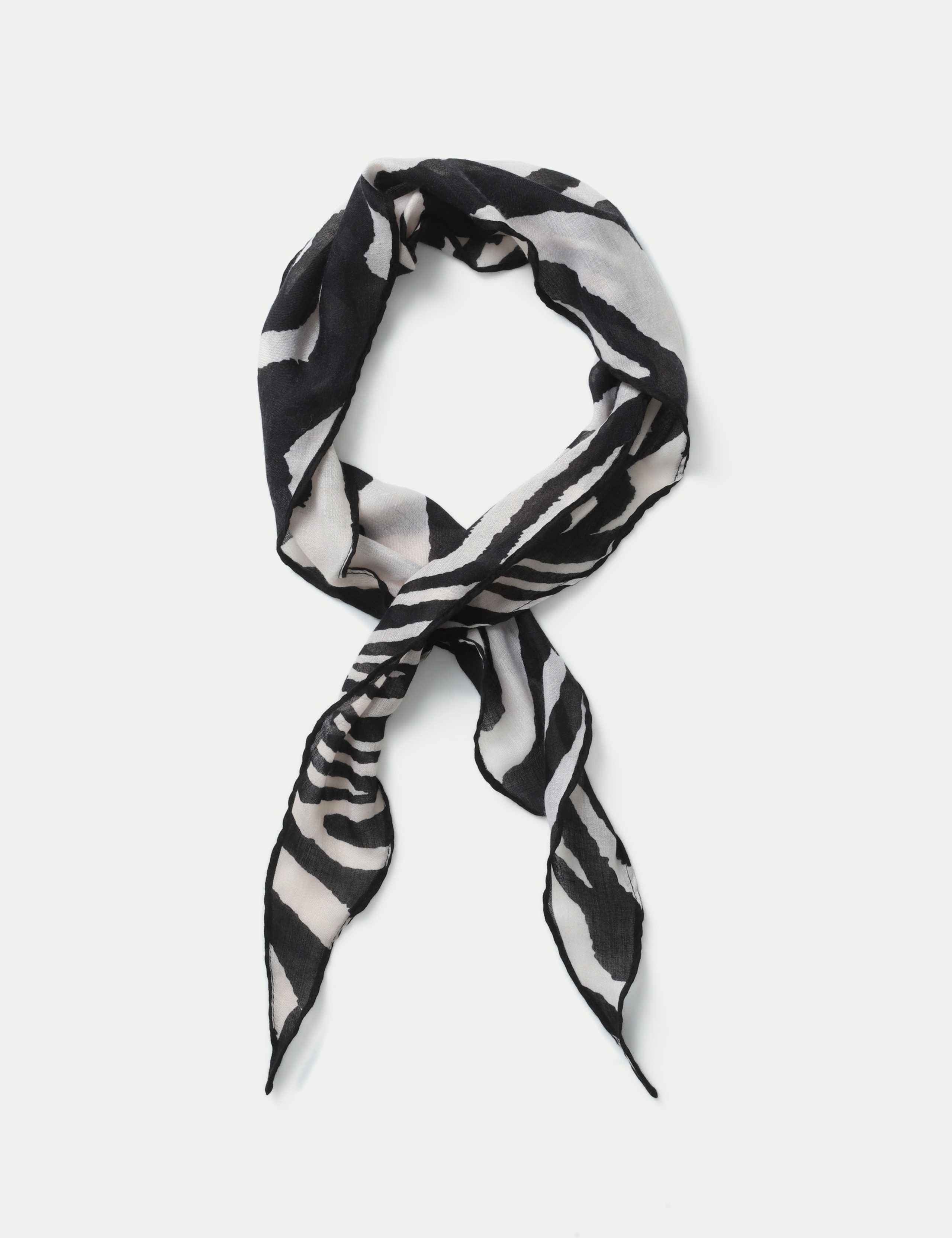 Cotton Small Zebra Scarf 1 of 2