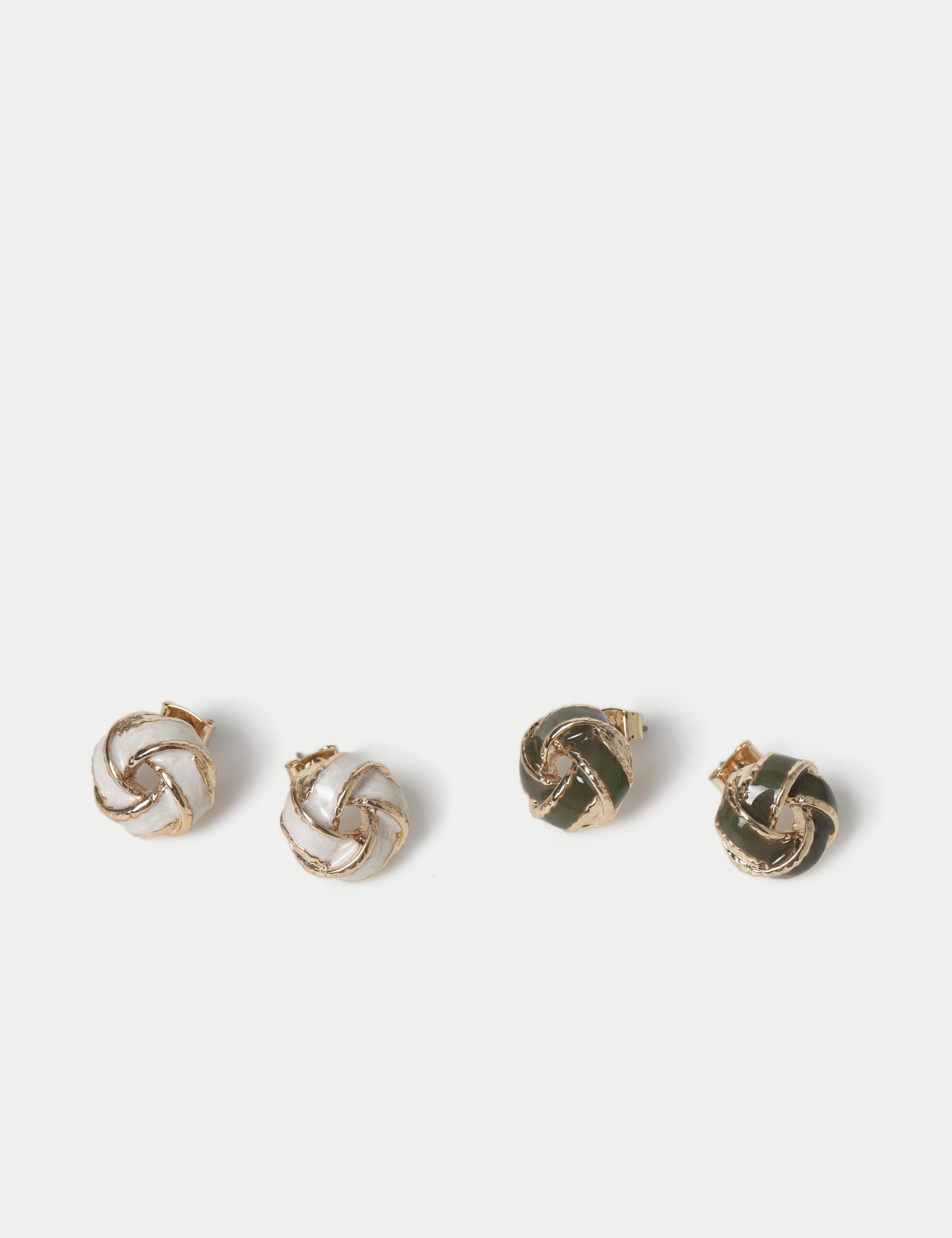 2 Pack Swirl Stud Earrings 2 of 2