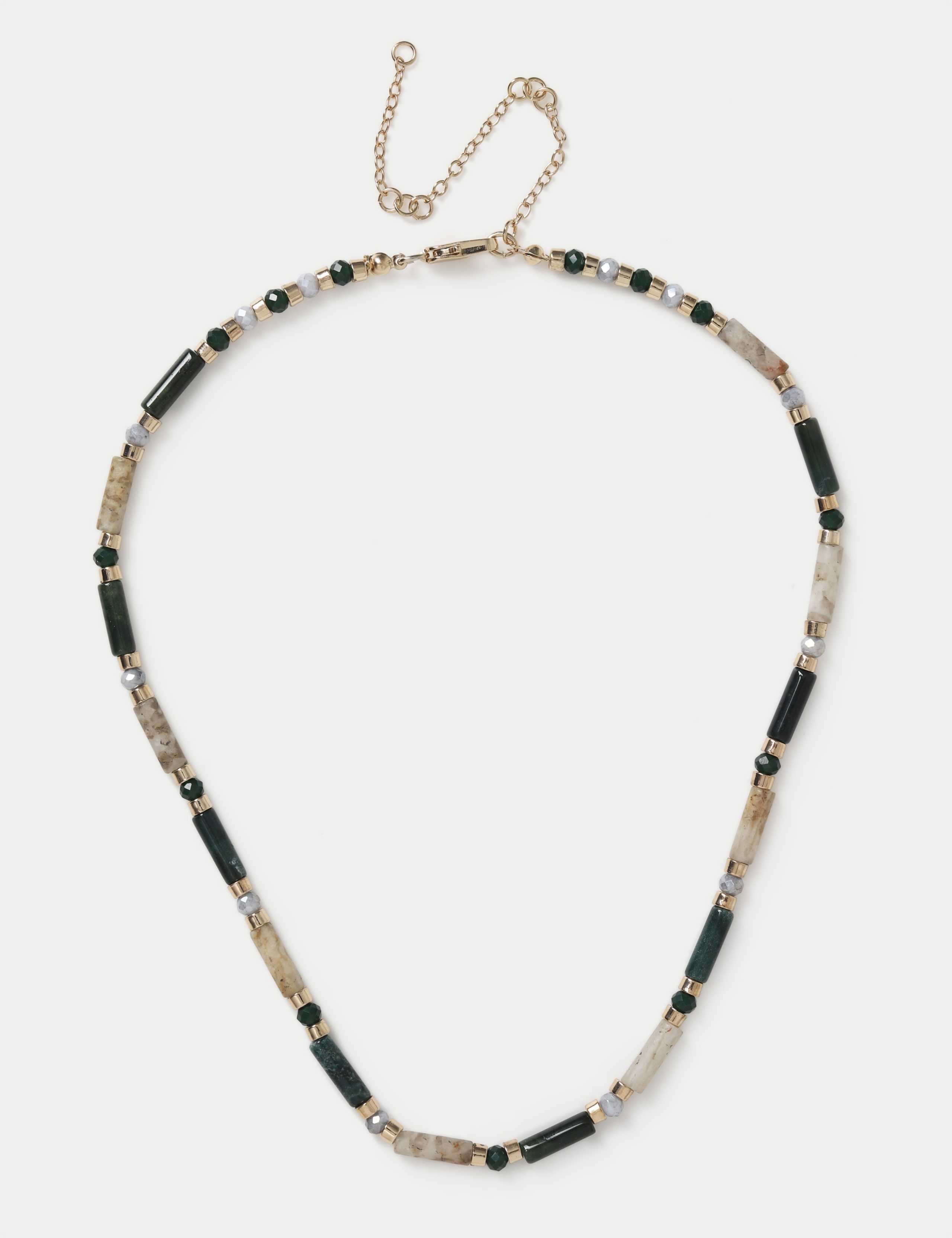 Skinny Natural Stone Necklace 1 of 2