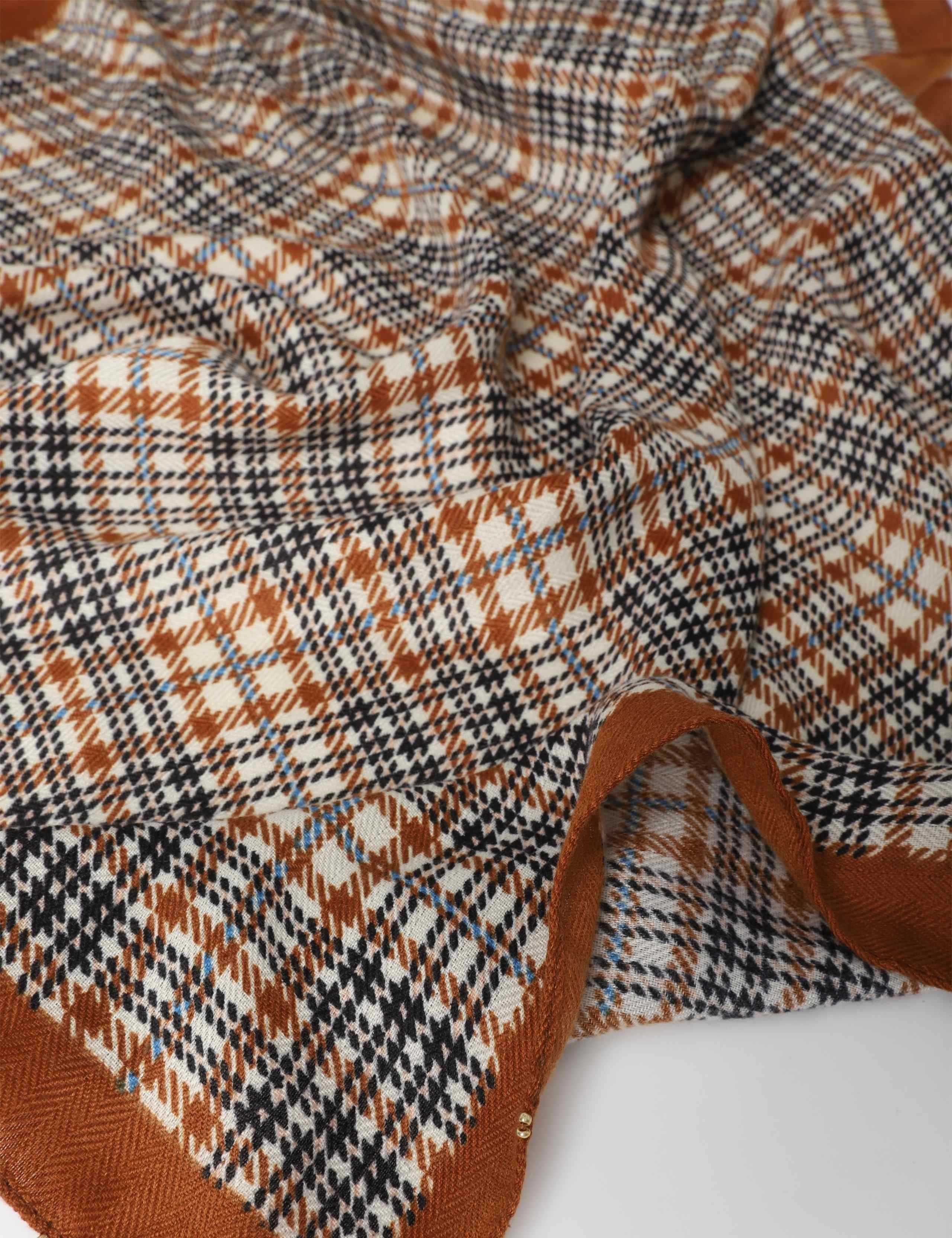 Beaded Edge Check Scarf 2 of 3