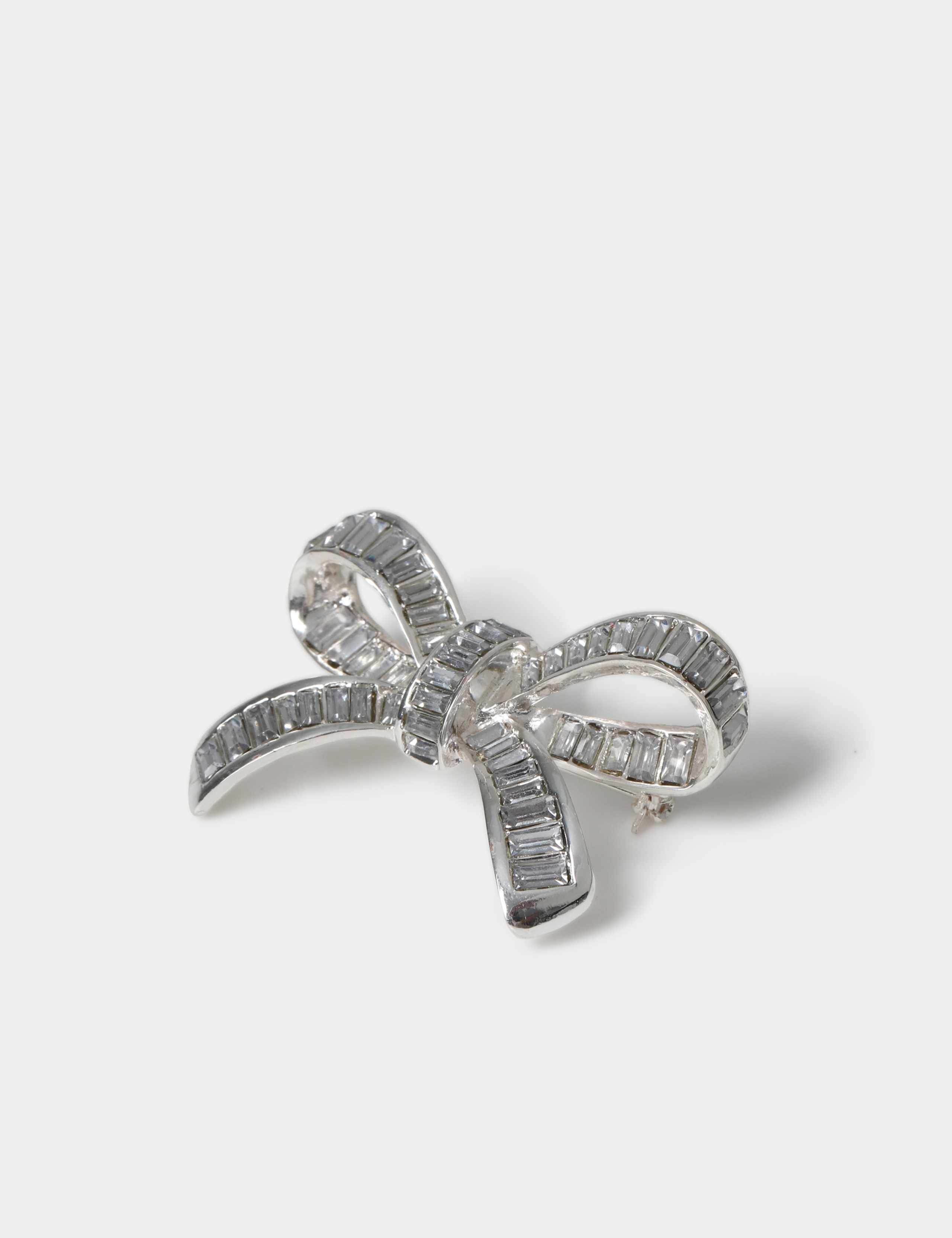 M and S Christmas Crystal Bow Brooch 2 of 3