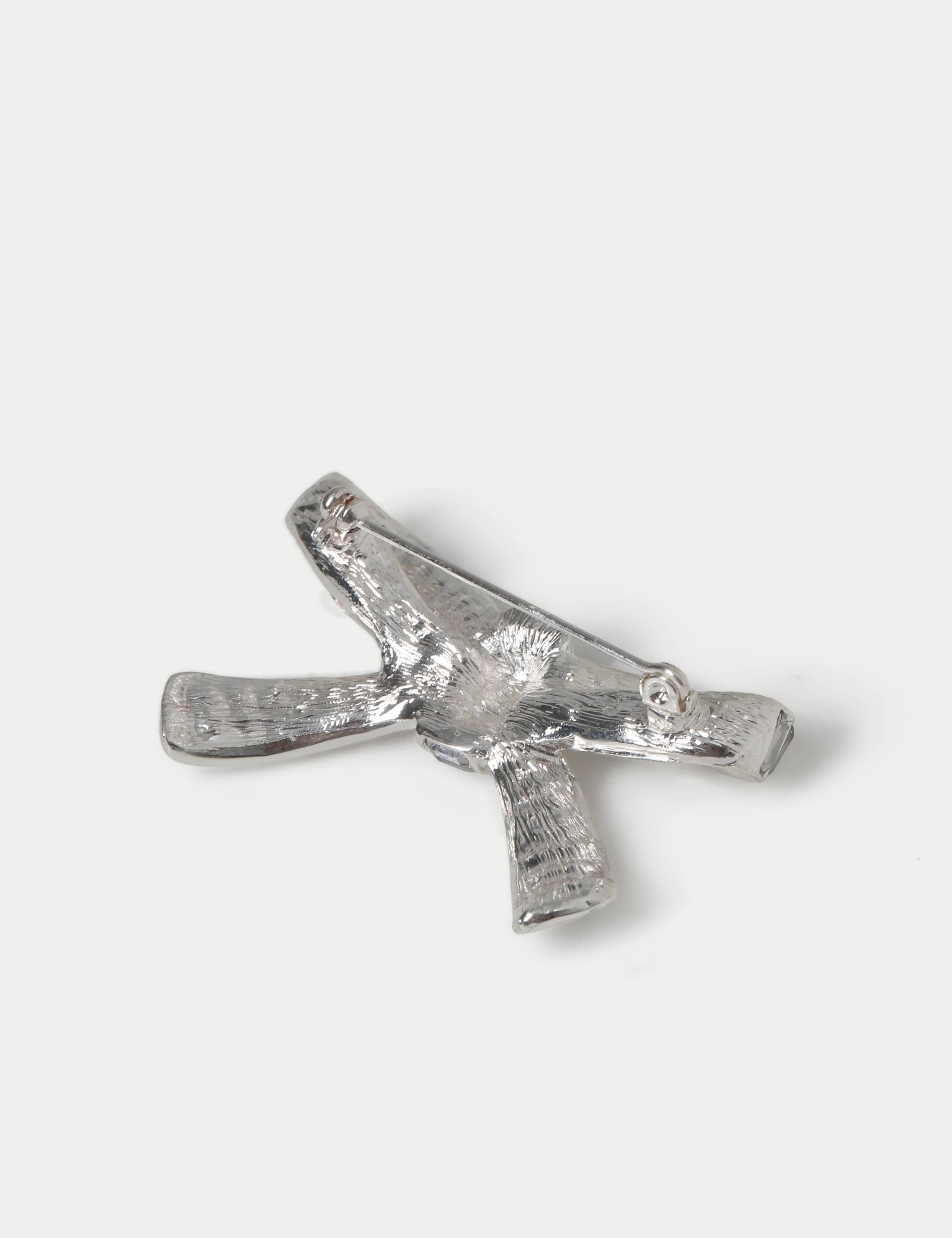 M and S Christmas Crystal Bow Brooch 3 of 3