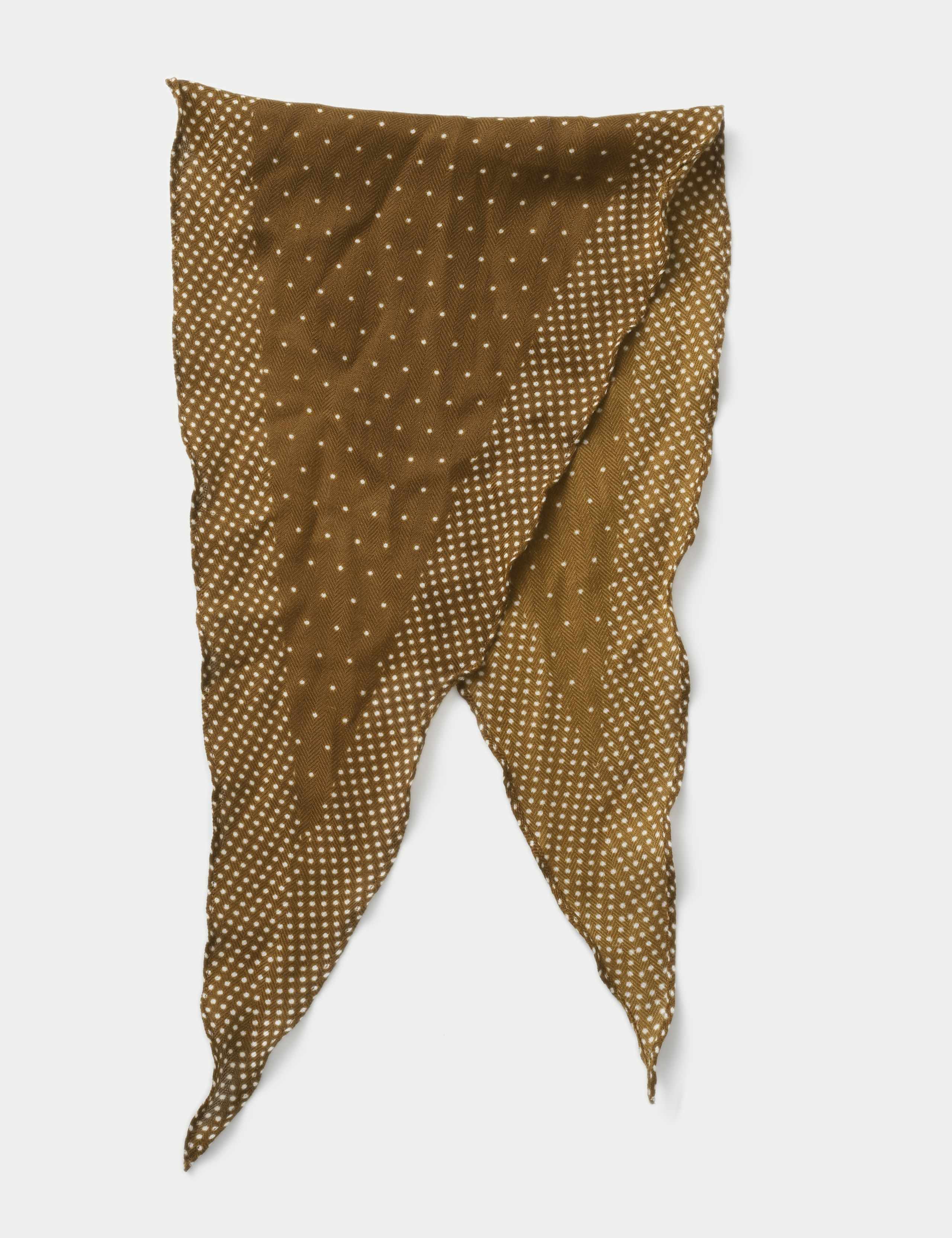 Warm Small Brown Polka Scarf 2 of 2