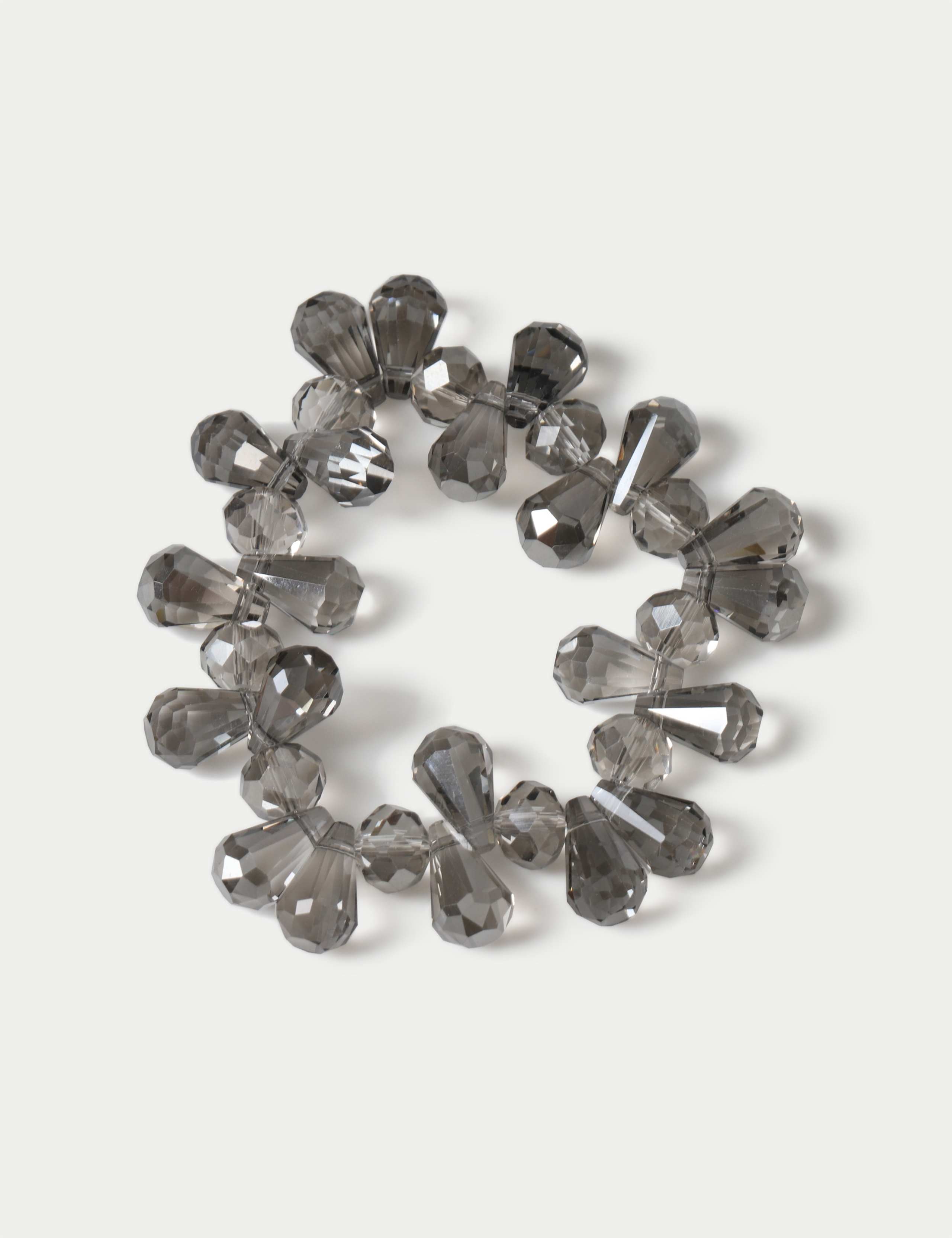 Grey Glass Bead Stretch Wristwear 2 of 2