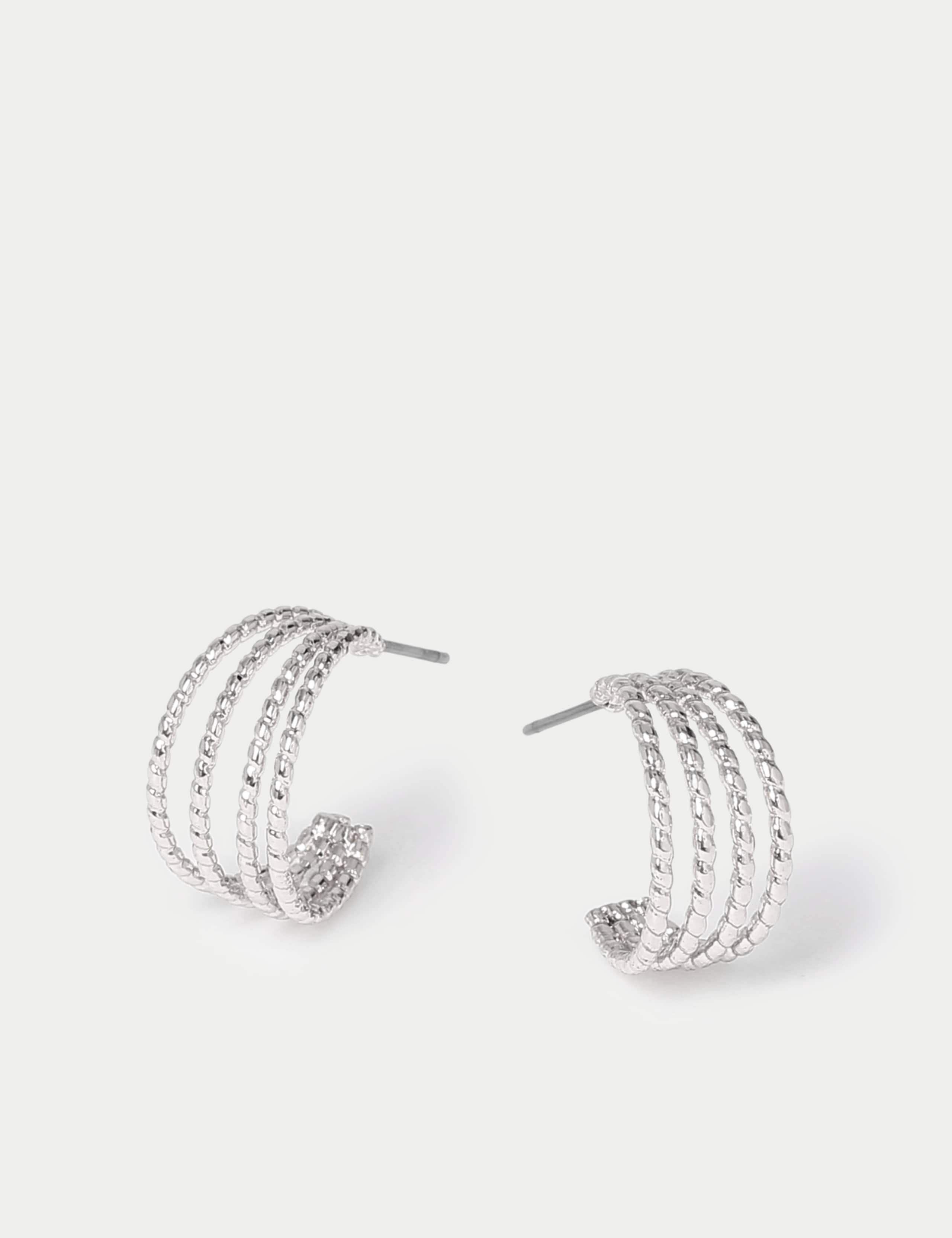 Textured Hoop Earrings 2 of 2