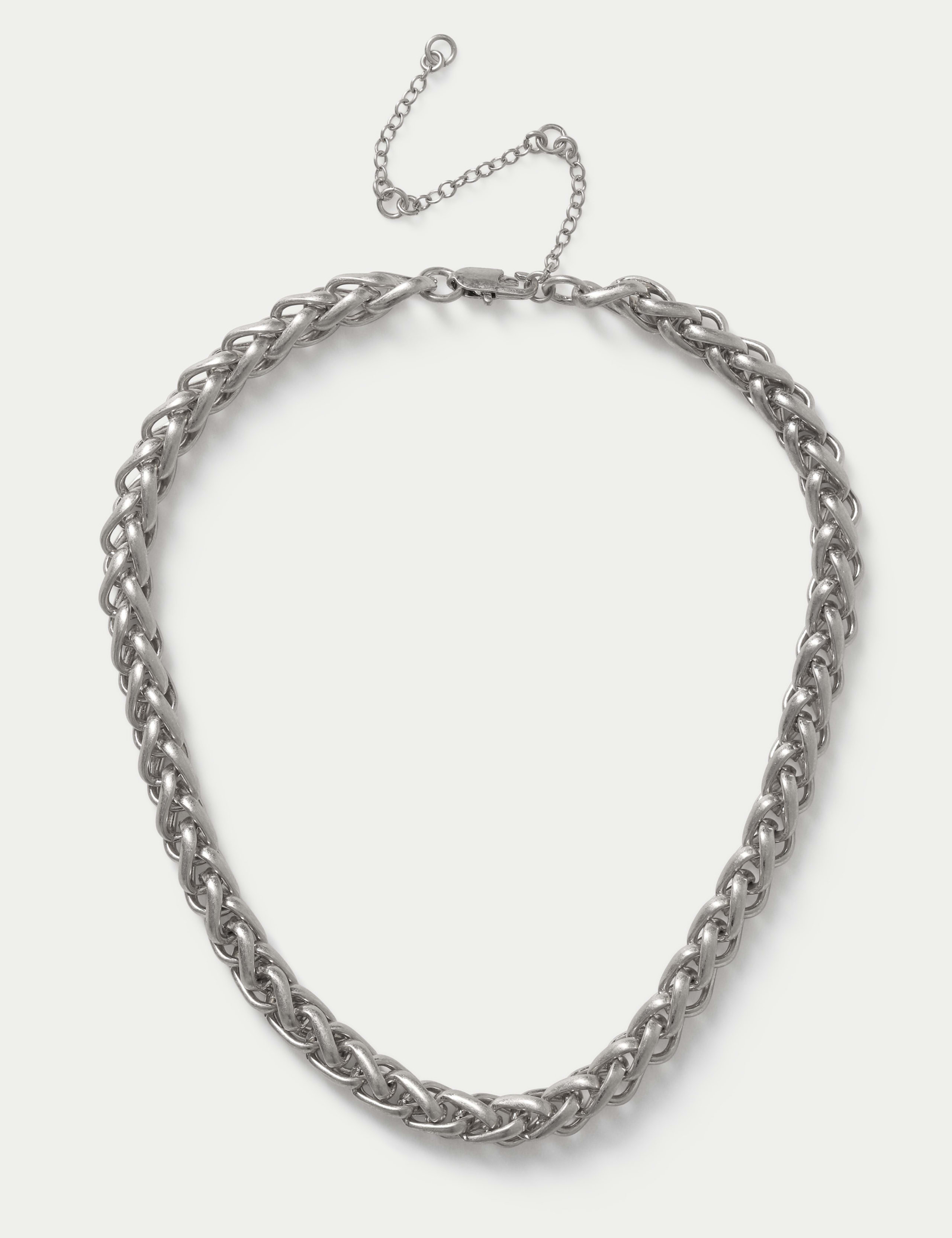 Chunky Link Chain Necklace In Silver 1 of 2