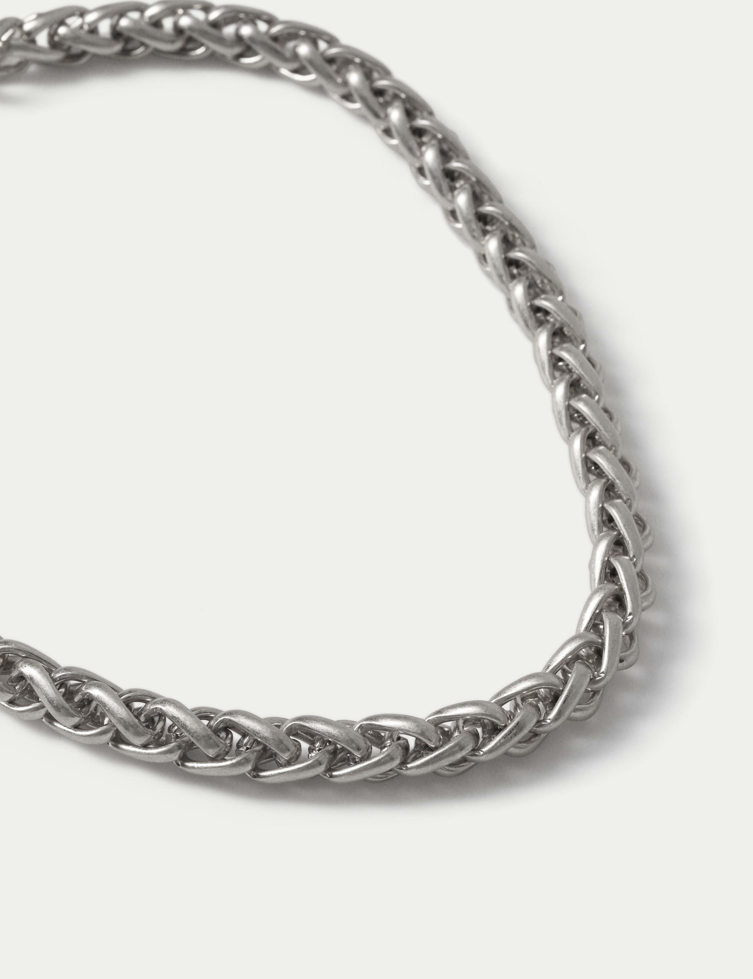 Chunky Link Chain Necklace In Silver 2 of 2