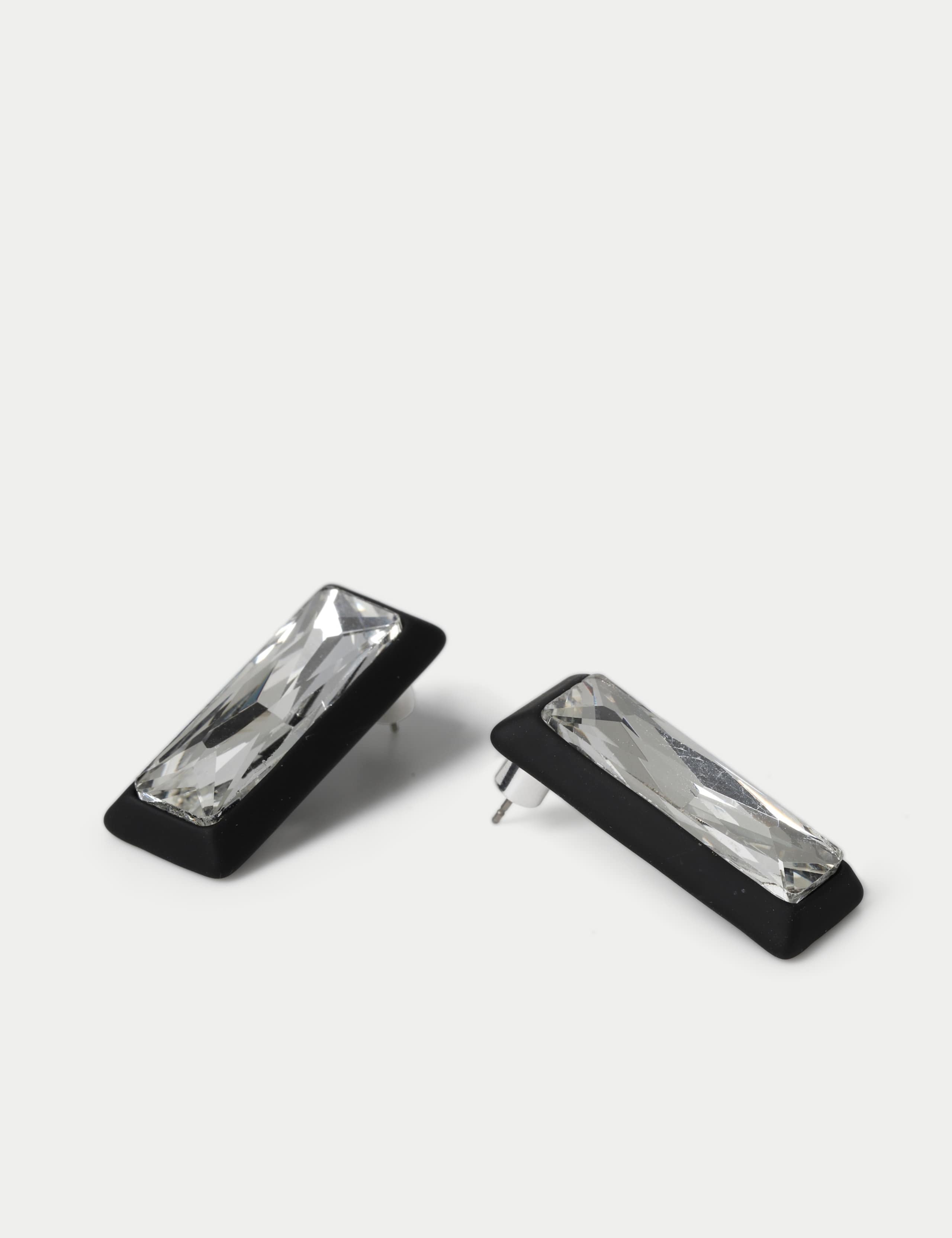 Rectangle Crystal Studs 2 of 2