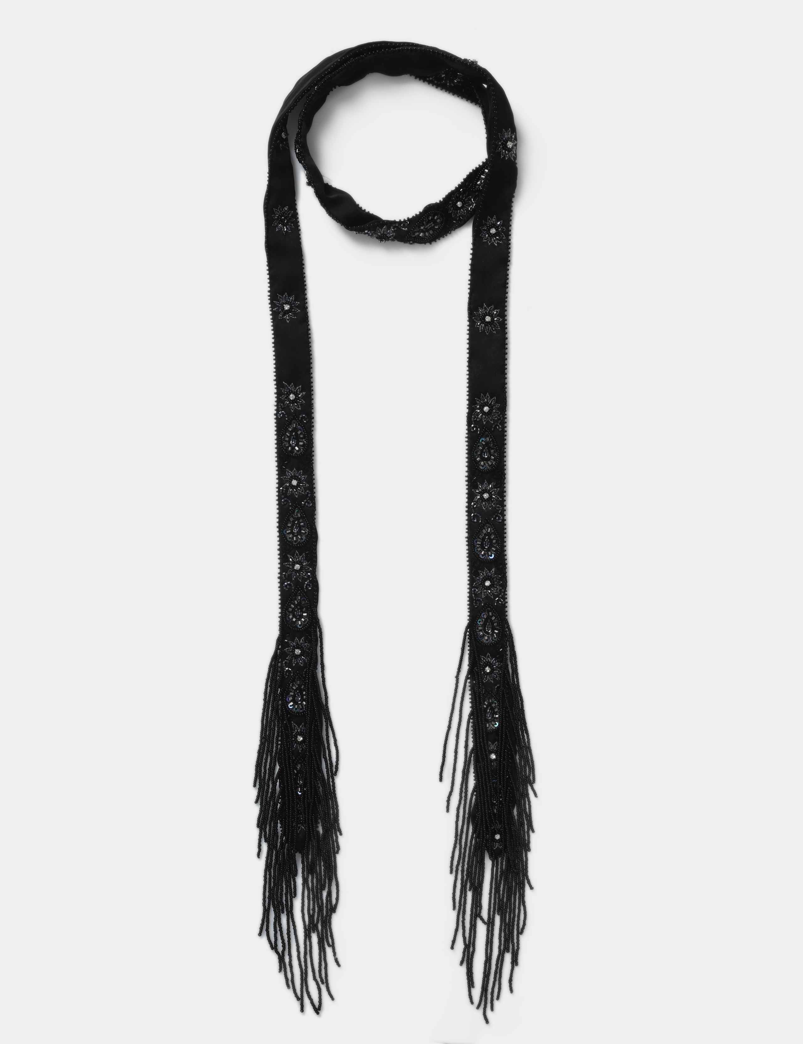 Embellished Skinny Scarf 1 of 3