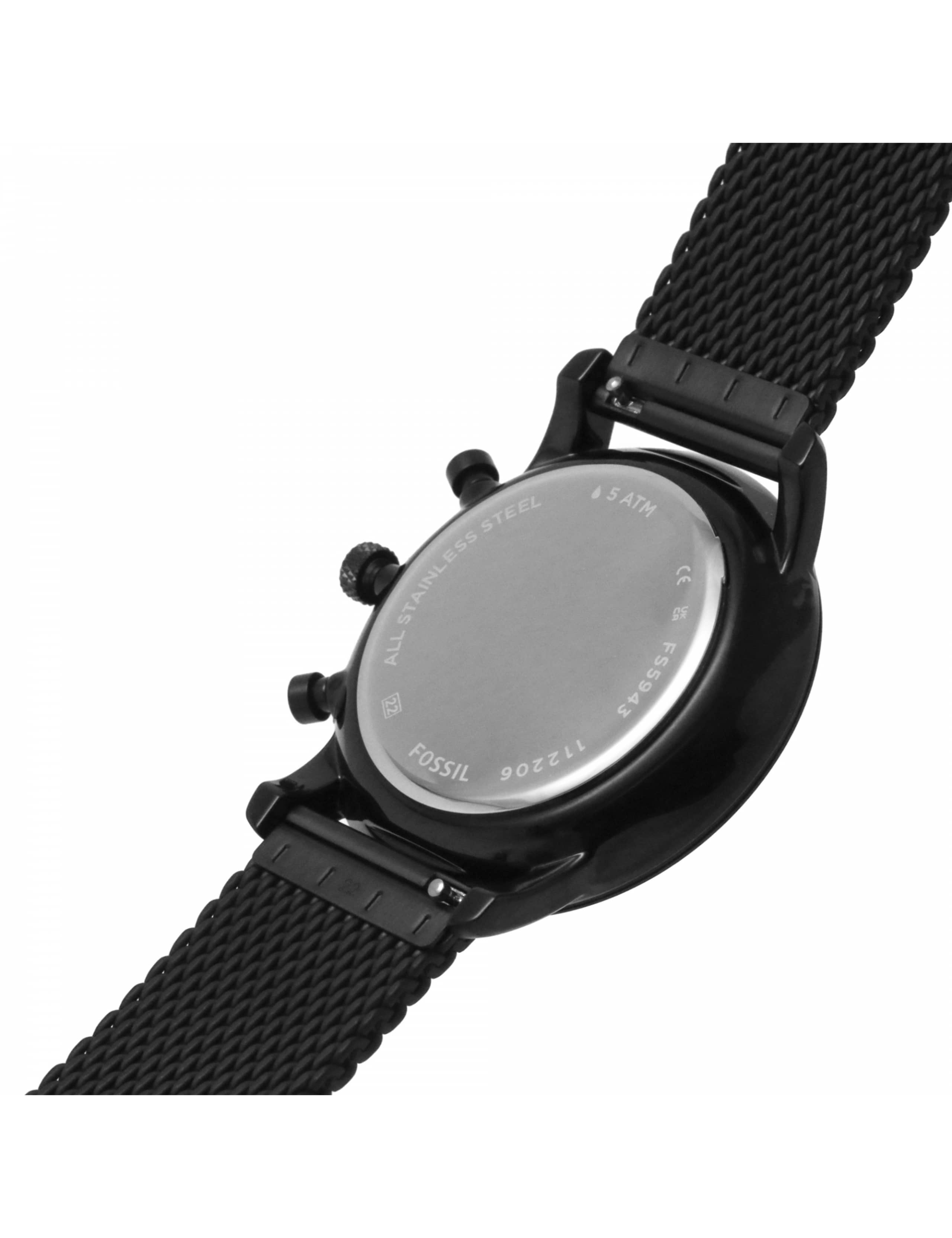 Fossil Minimalist Black Stainless Steel Watch 6 of 8
