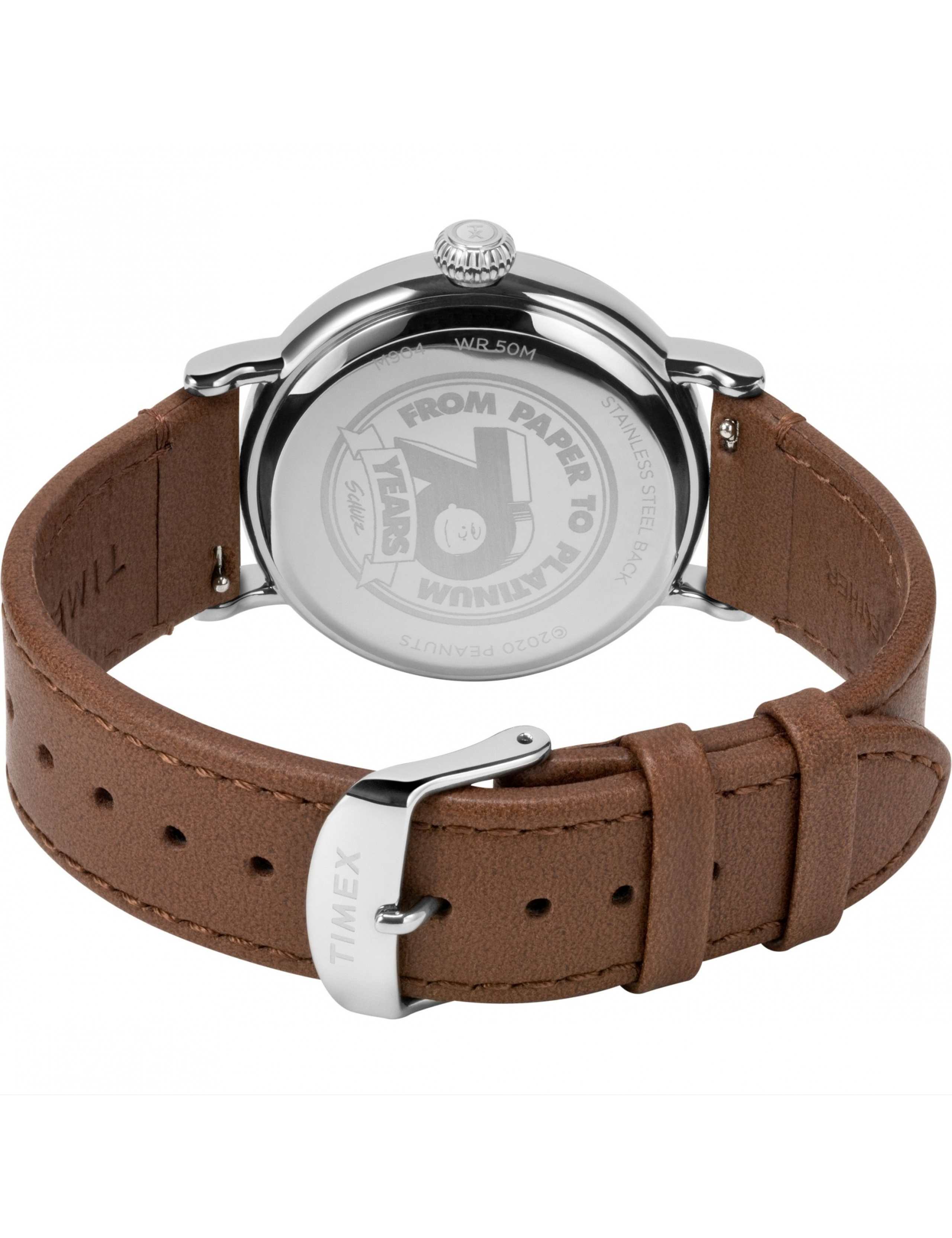 Timex Snoopy™ Brown Leather Watch 4 of 9